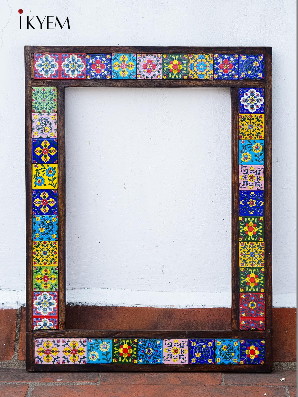 Tiled Mirror Frame (Jungle Wood) 61.5 Cms