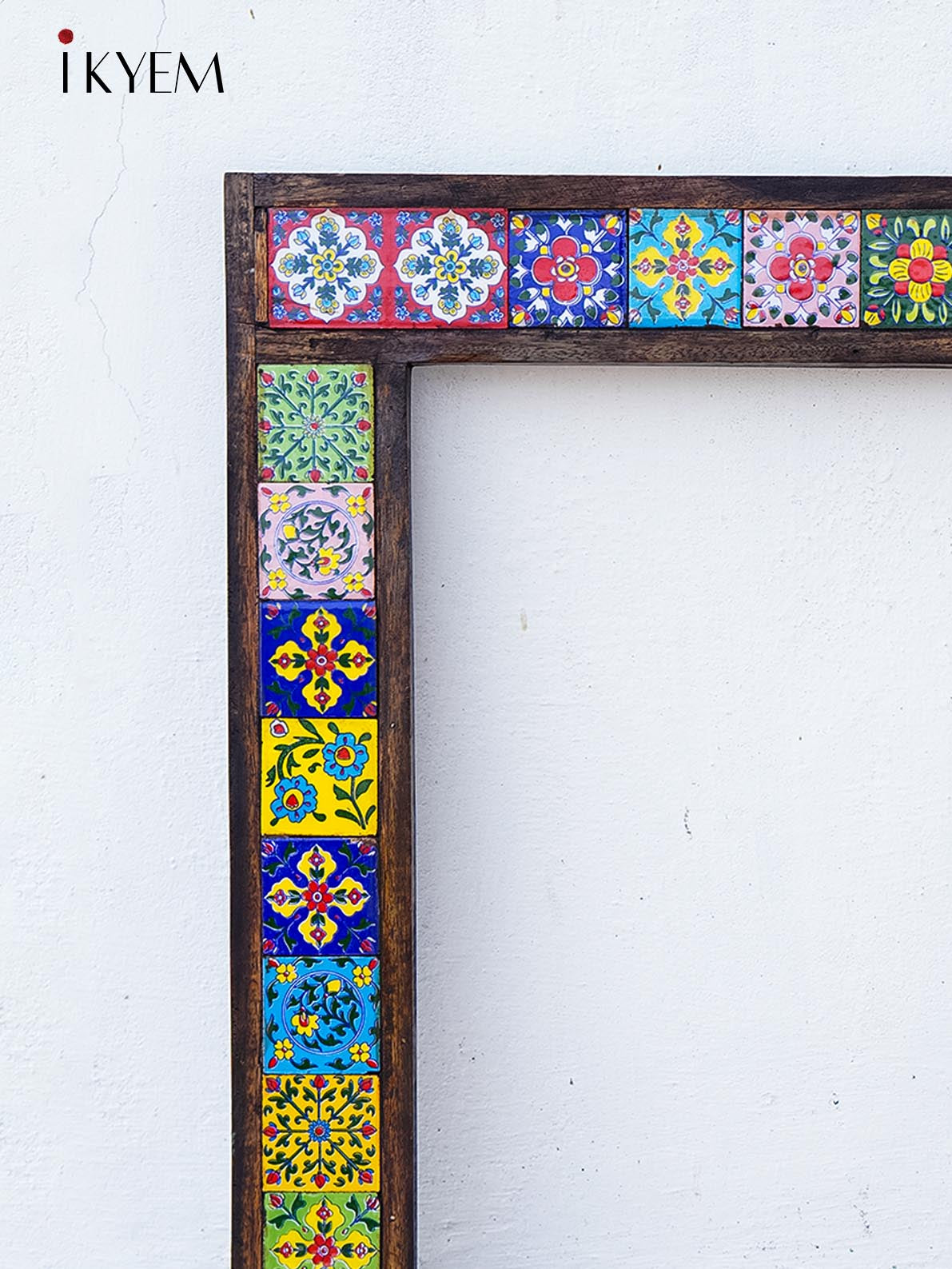 Tiled Mirror Frame (Jungle Wood) 61.5 Cms