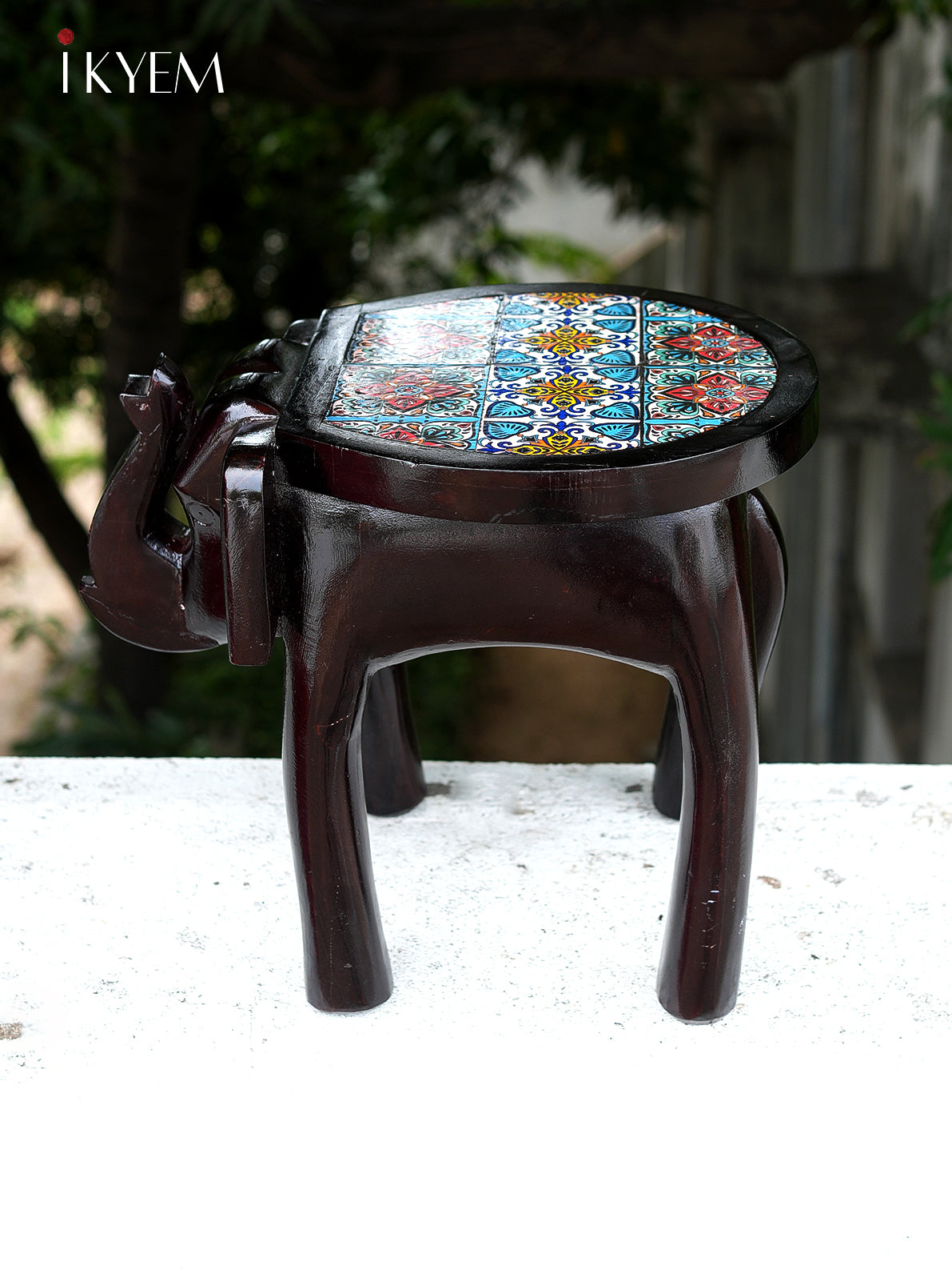 Tiled Elephant Stool