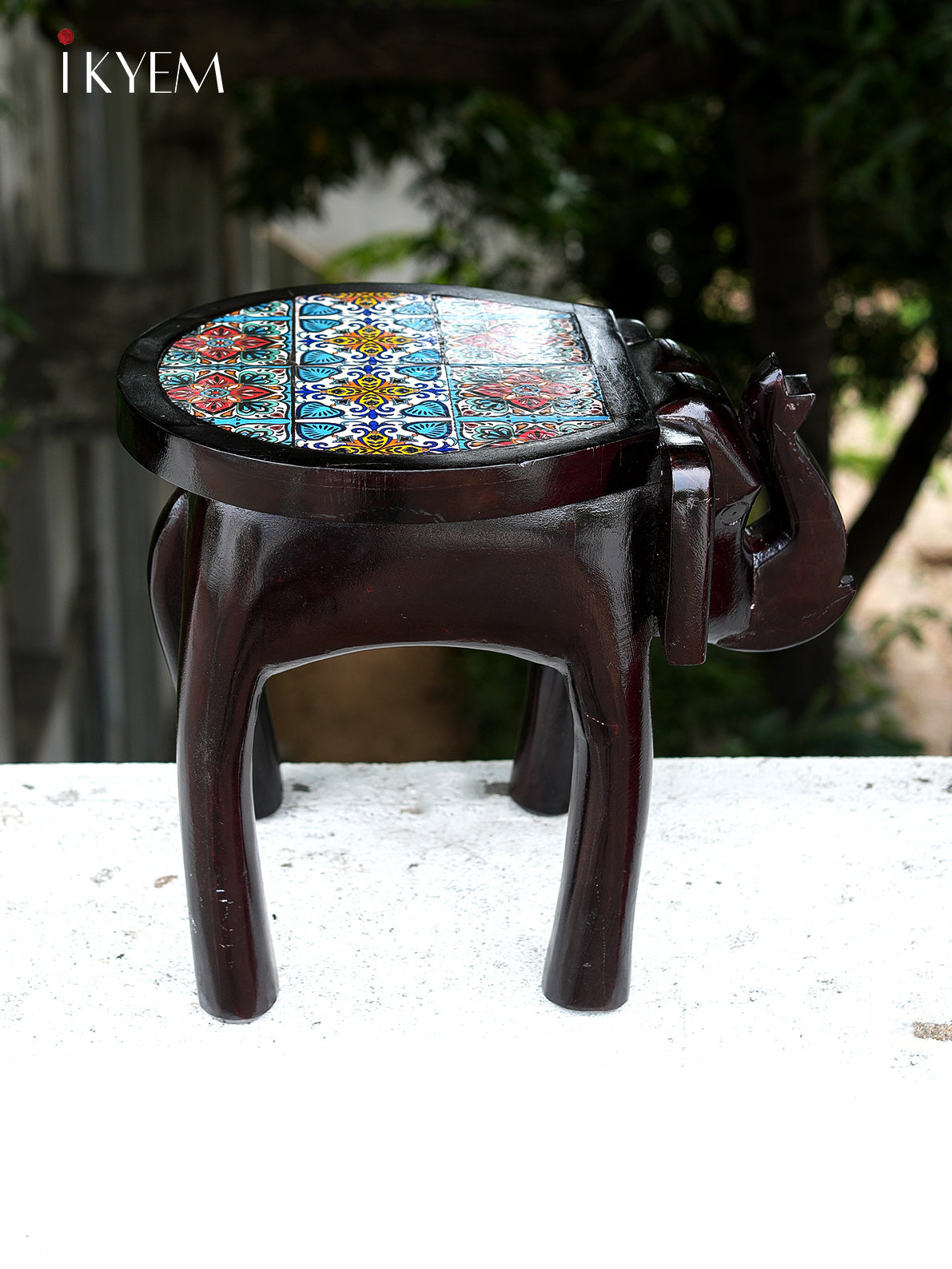 Tiled Elephant Stool