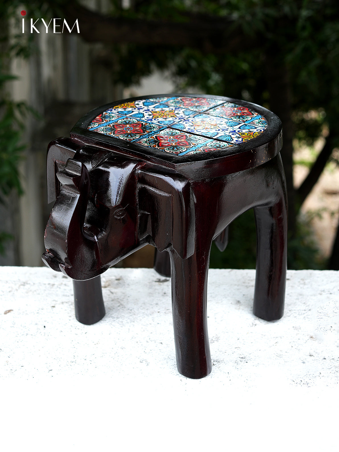 Tiled Elephant Stool