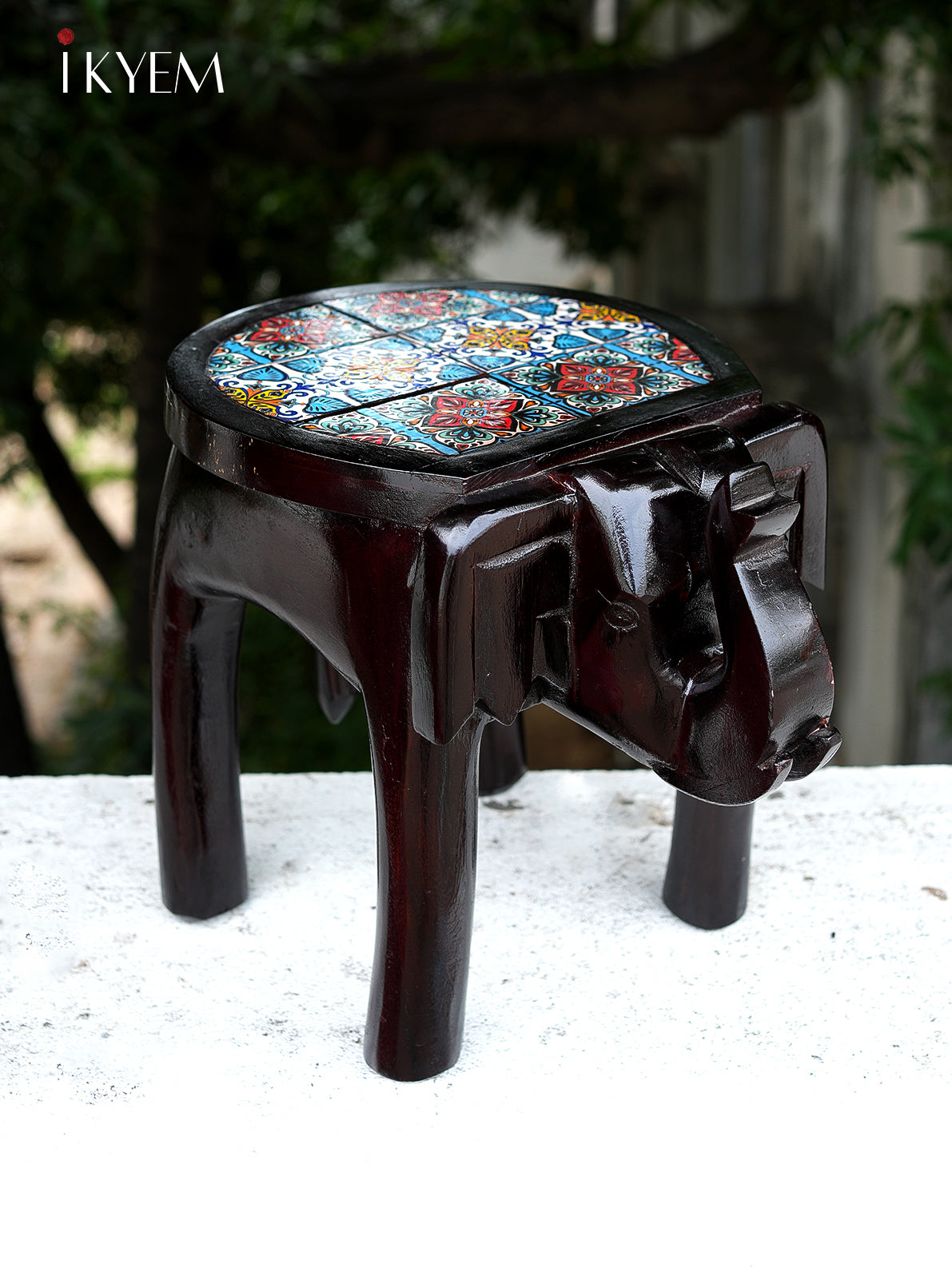 Tiled Elephant Stool