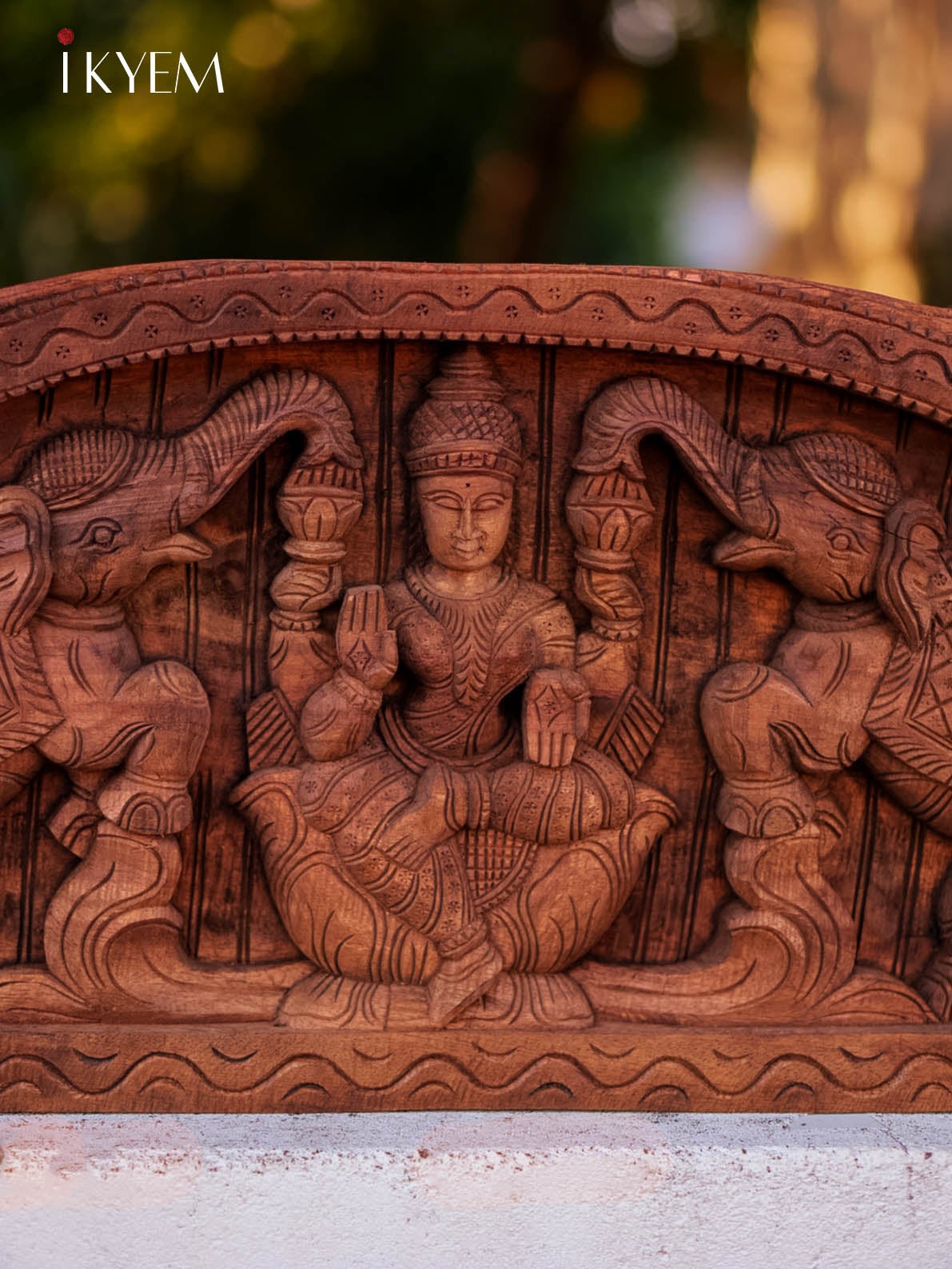 Hand Carved Lakshmi Panel