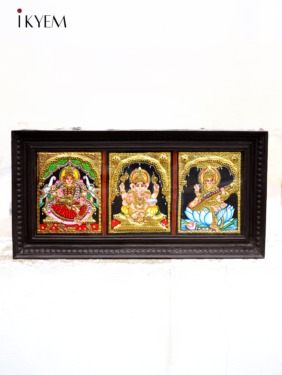 Lakshmi Ganapathy Saraswathy Tanjore Painting