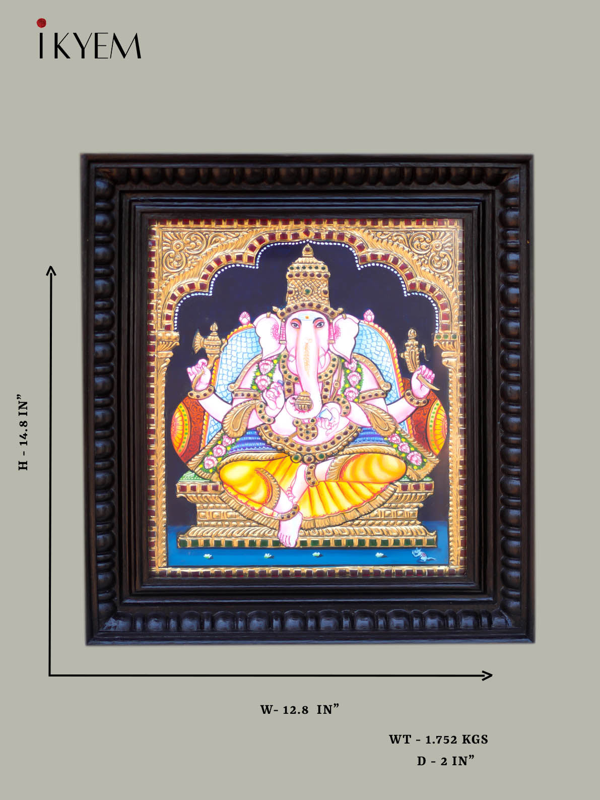 Lord Ganesha Tanjore Painting