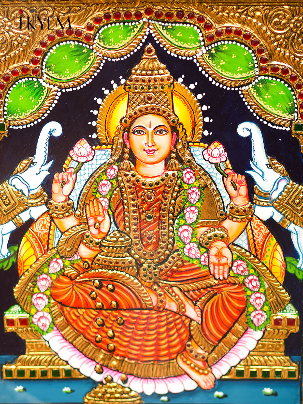 Goddess Lakshmi  Tanjore Painting