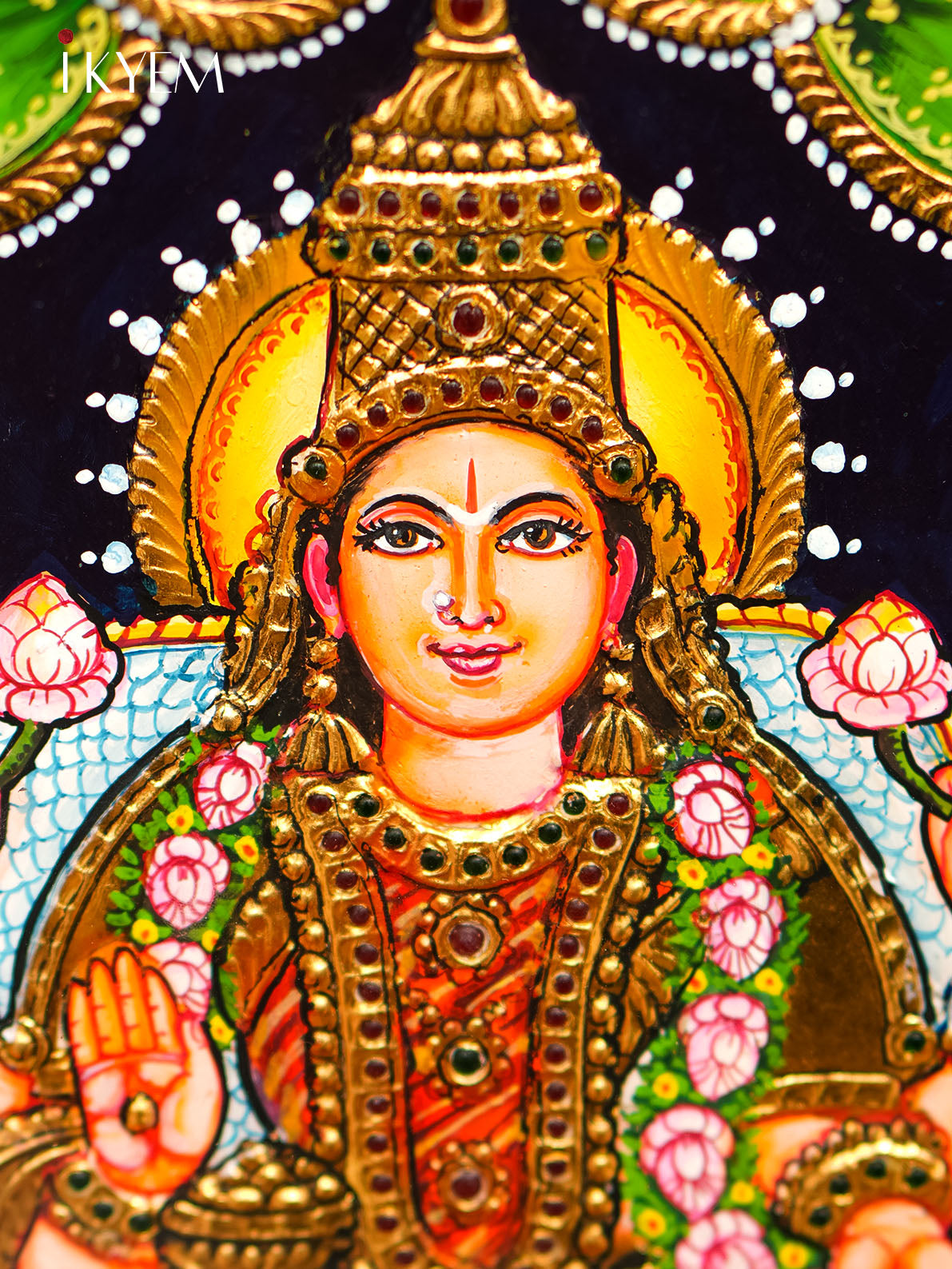 Goddess Lakshmi  Tanjore Painting