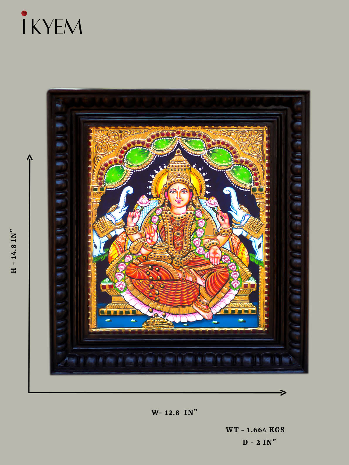 Goddess Lakshmi  Tanjore Painting