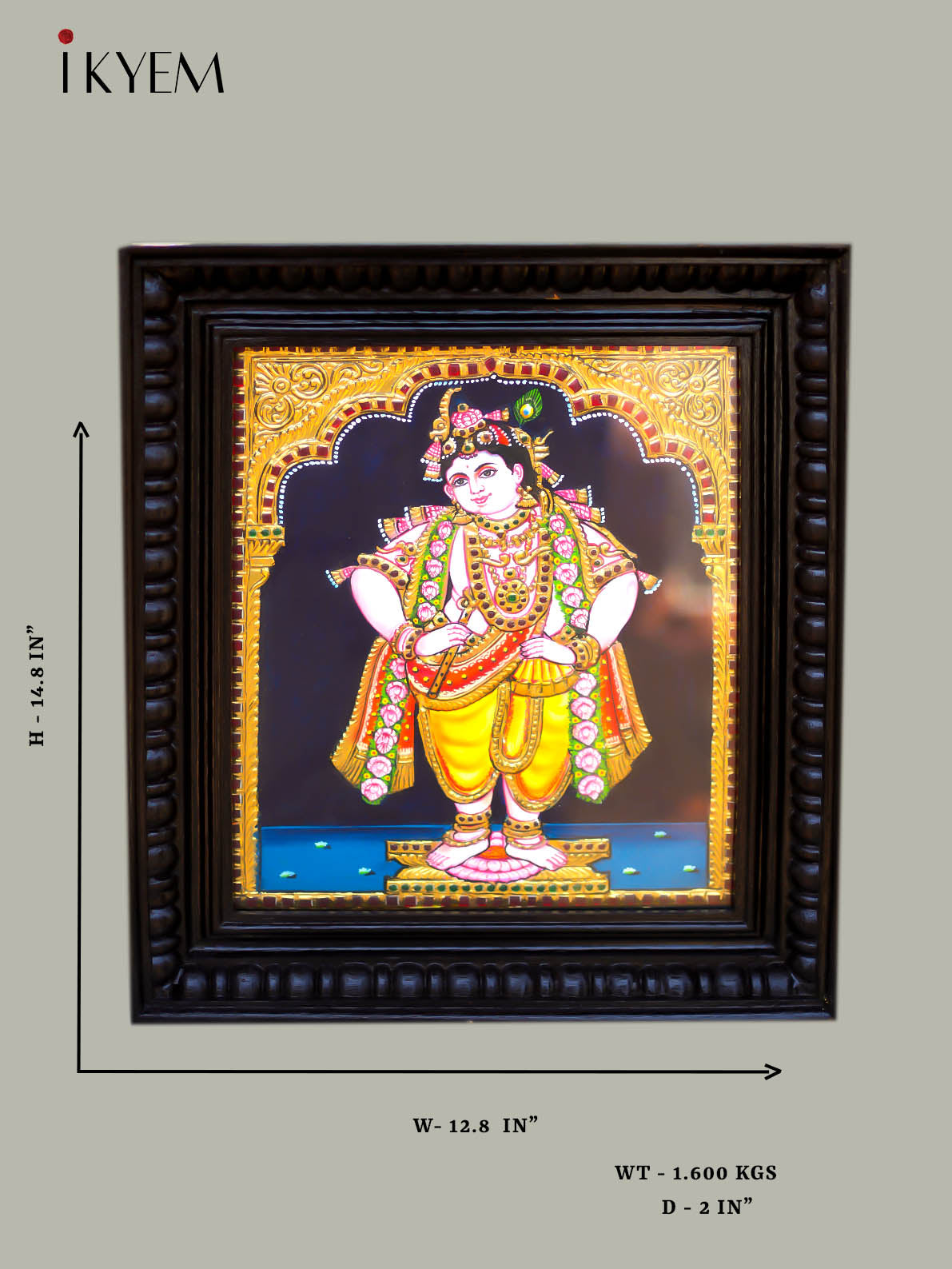 Lord Krishna Tanjore Painting