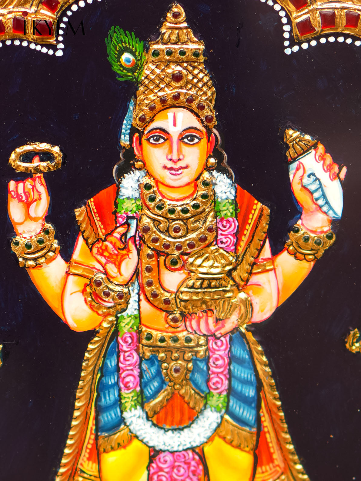 Lord Vishnu Tanjore Painting 14 * 12 inches