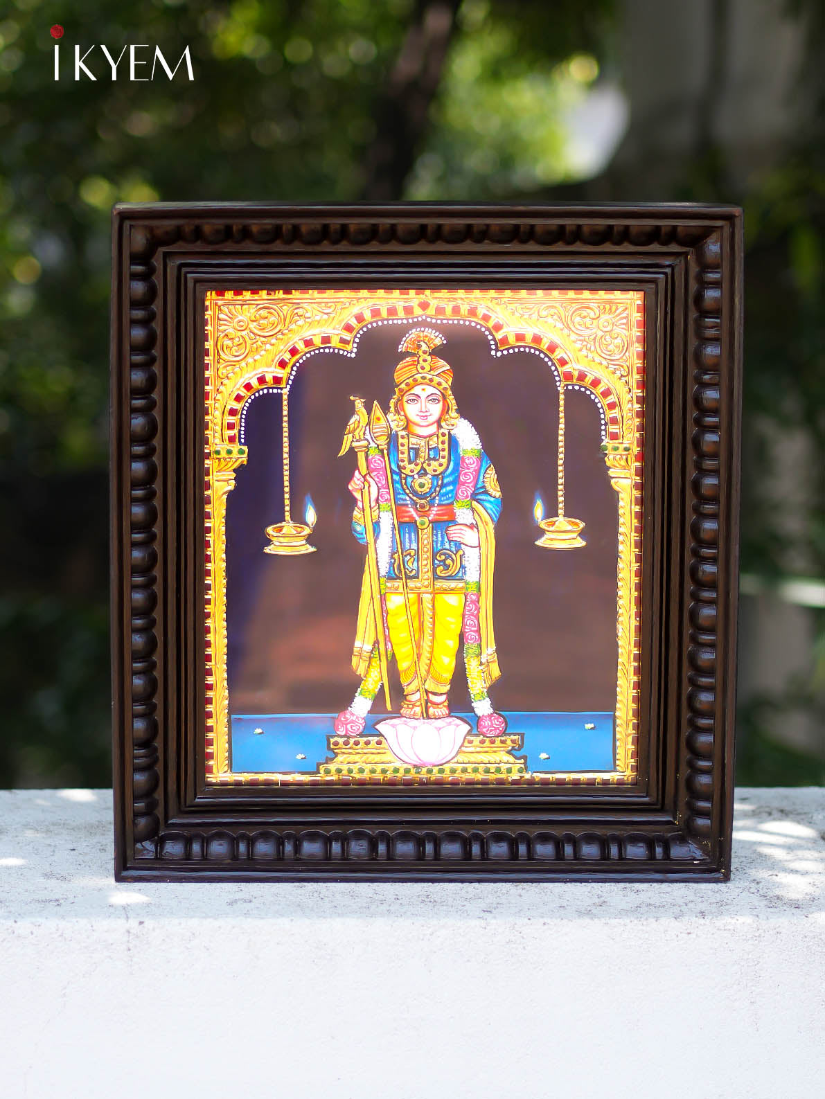 Lord Murugan - Tanjore Painting 15 * 13 inches