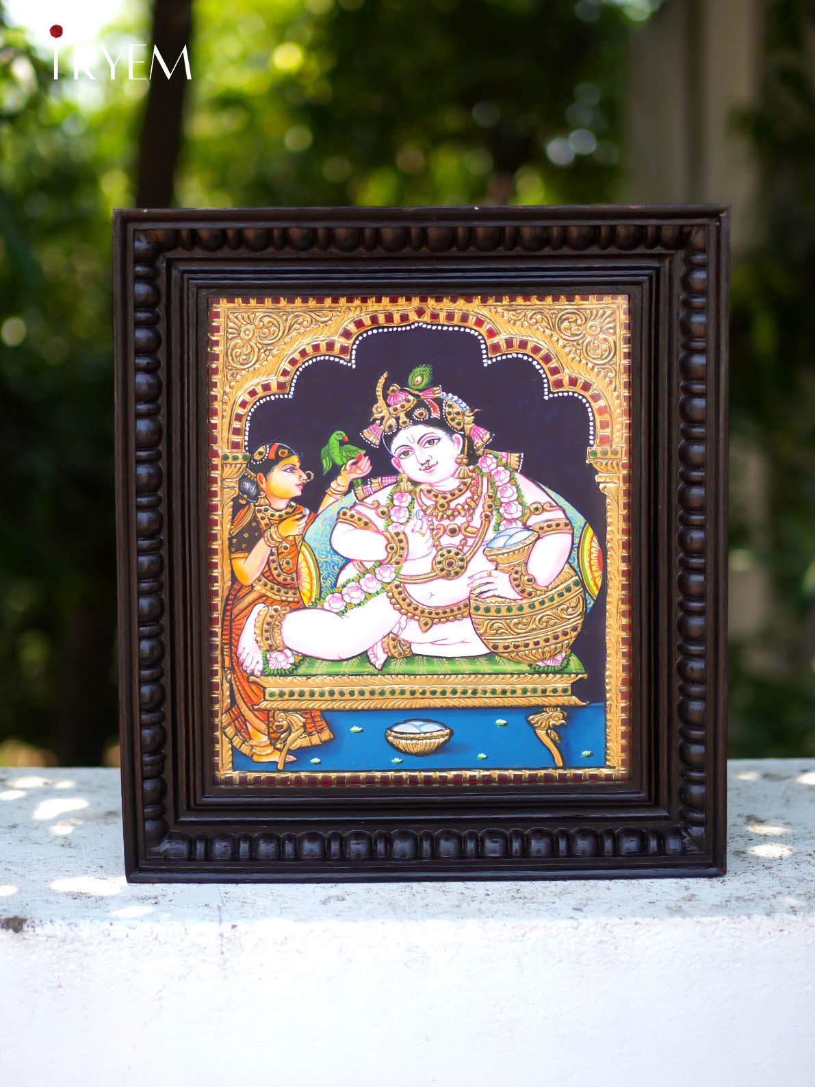 Krishna - Tanjore Painting 15*13 inches