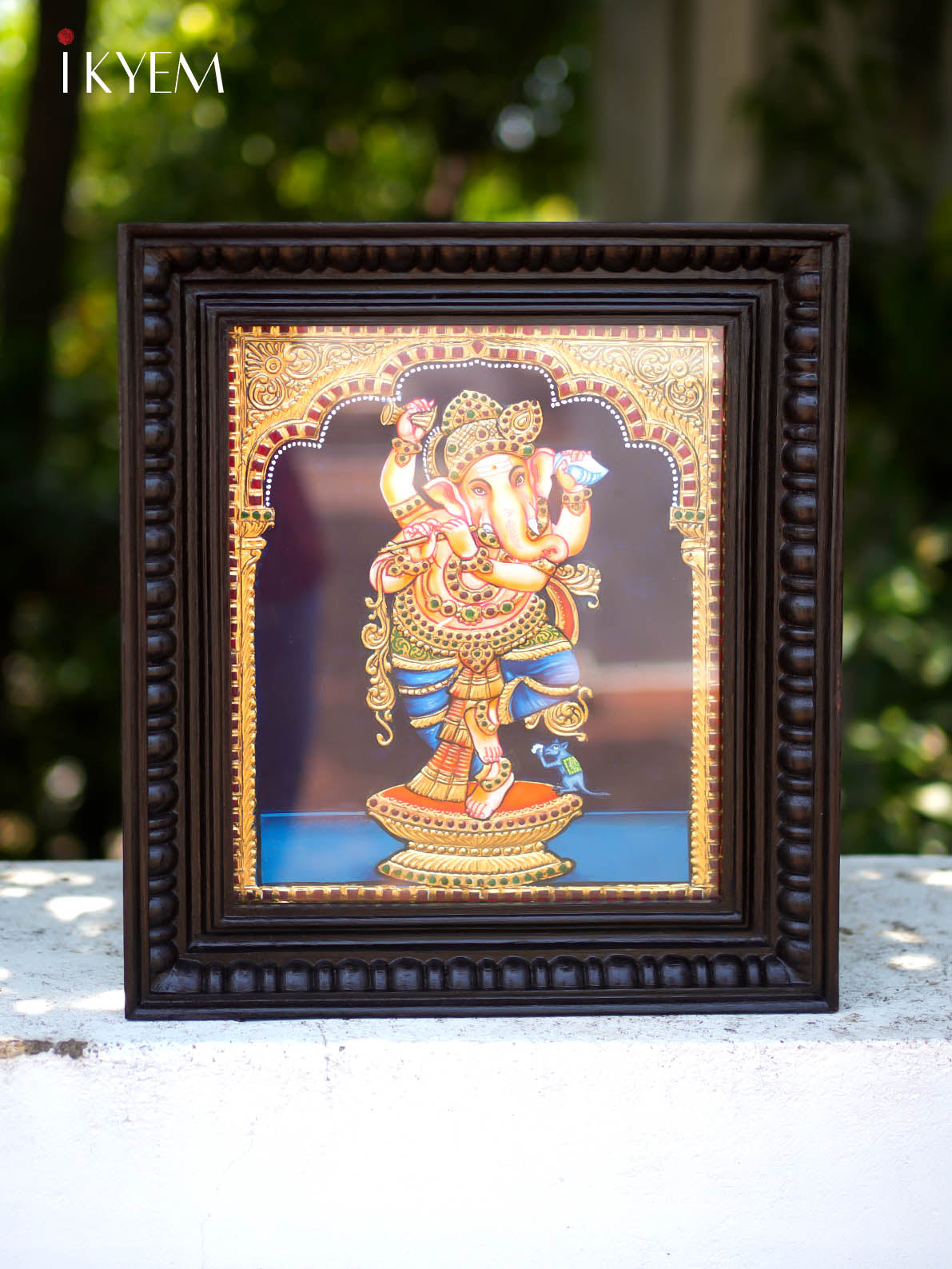 Flute Ganesha - Tanjore Painting 15*13 inches