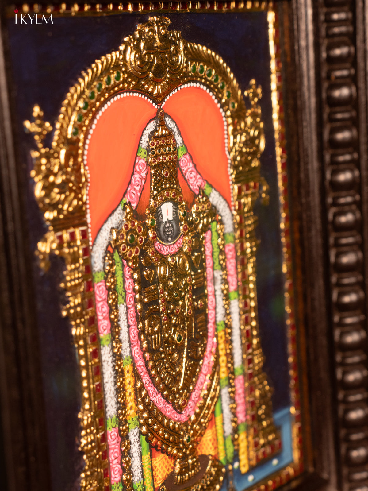 Lord Balaji - Tanjore Painting 15* 13 inches - 4HJ01014