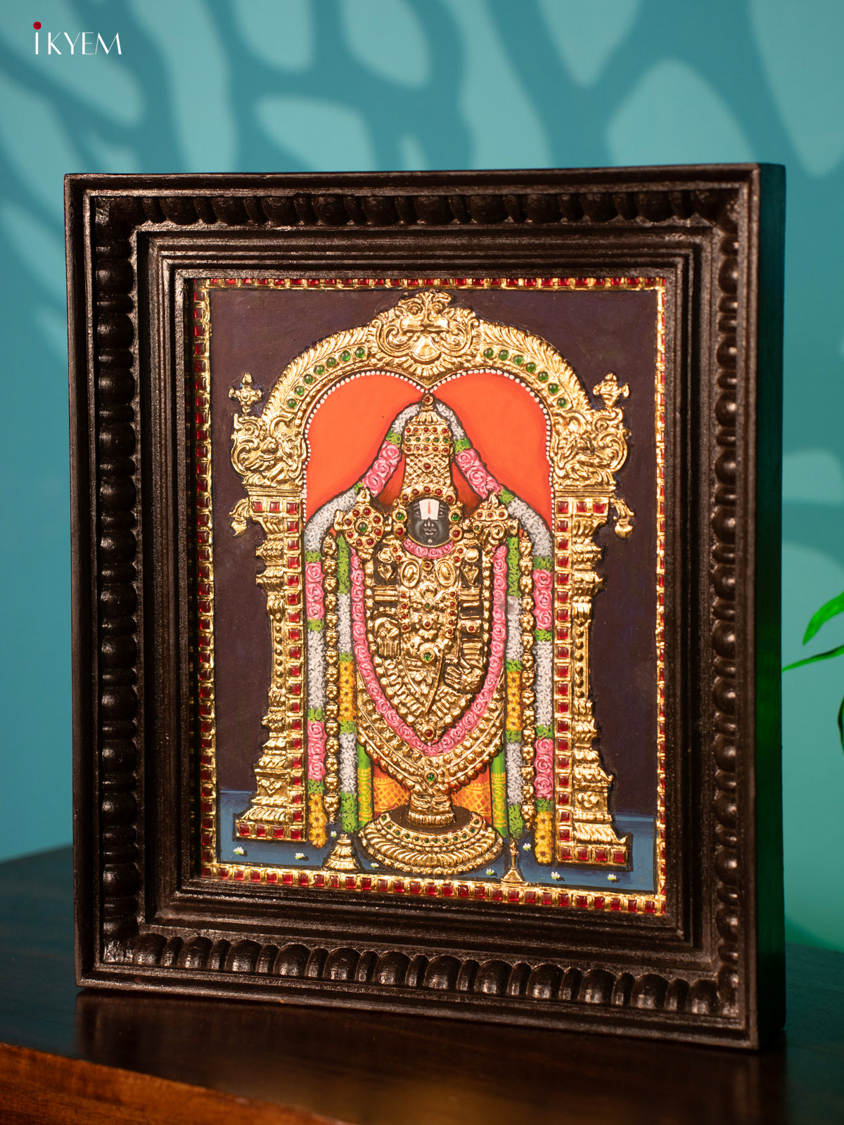 Lord Balaji - Tanjore Painting 15* 13 inches - 4HJ01014