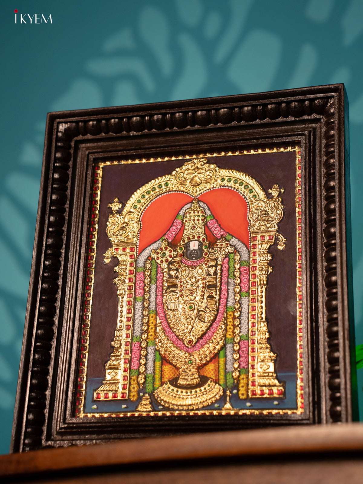 Lord Balaji - Tanjore Painting 15* 13 inches - 4HJ01014