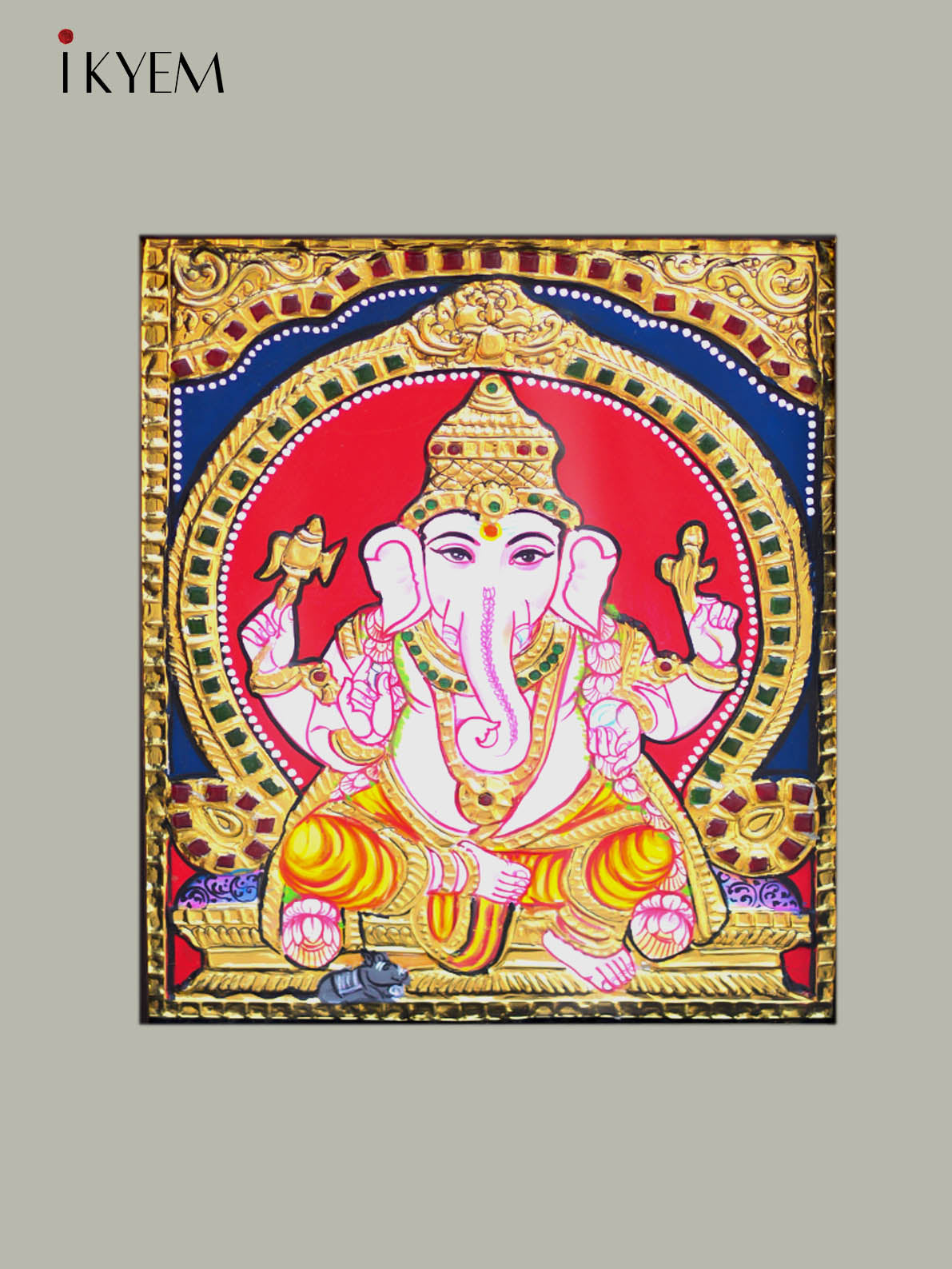 Ganesha Tanjore Painting 13 * 11 inches