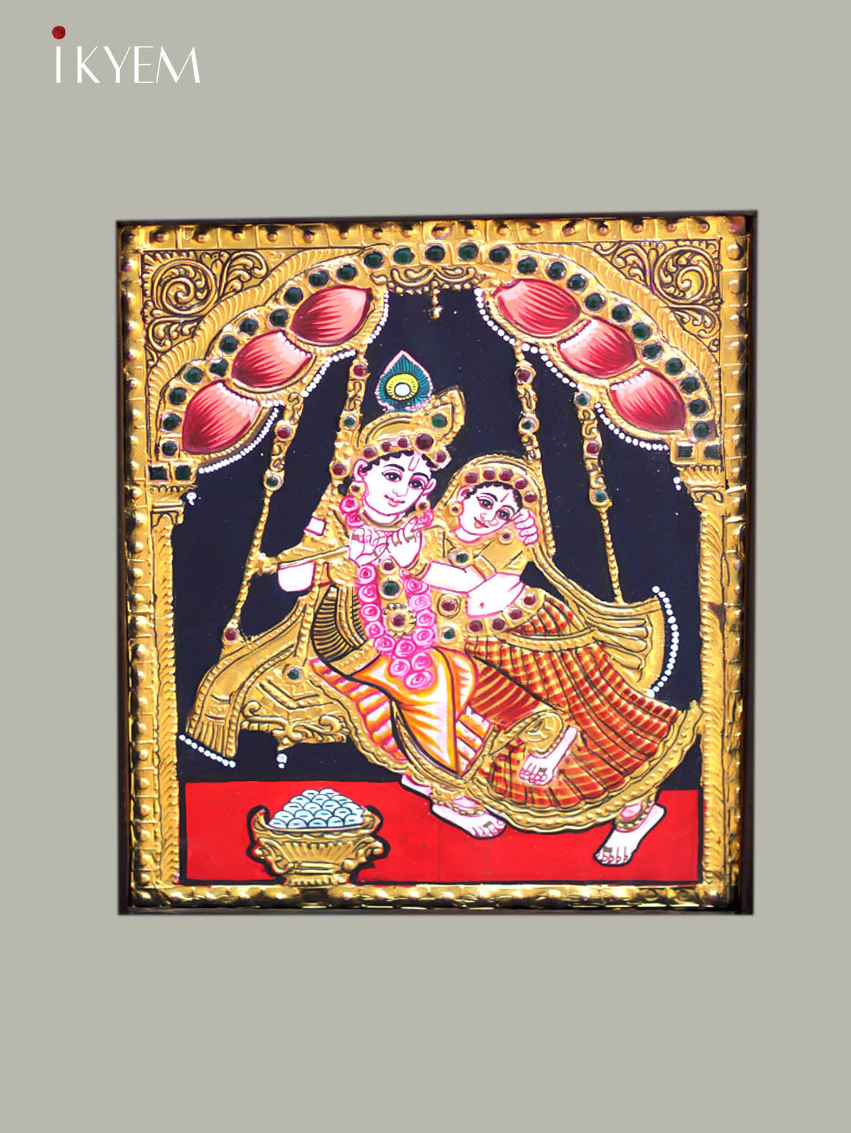 Radha Krishna - Tanjore Painting 13*11 inches