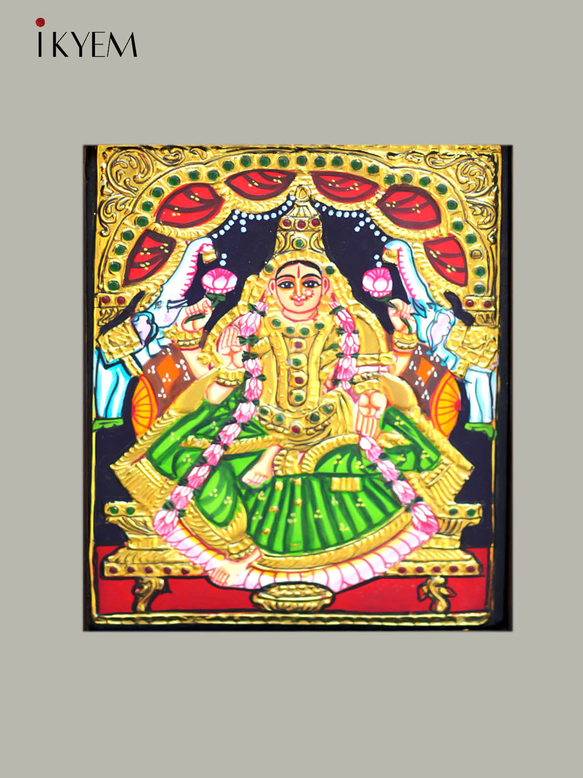 Gaja Lakshmi - Tanjore Painting 13 * 11 inches