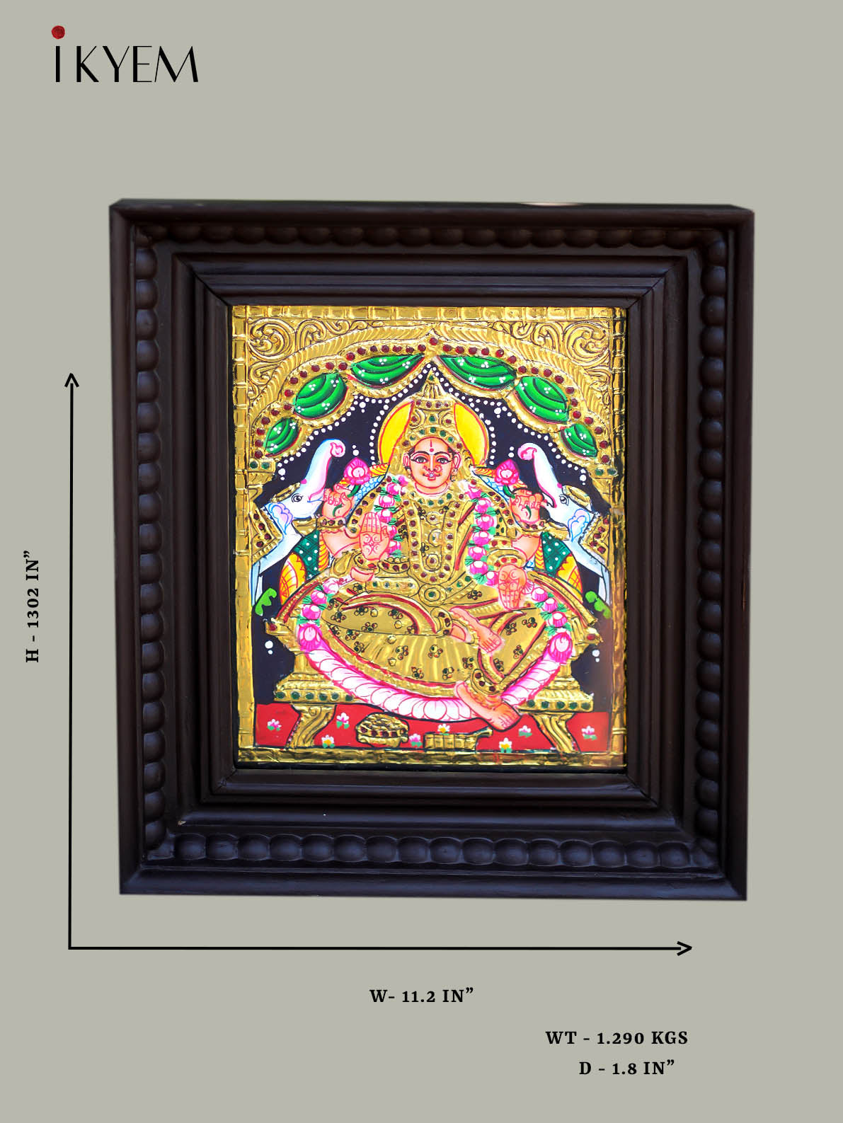 Gaja Lakshmi - Tanjore Painting 13 * 11 inches