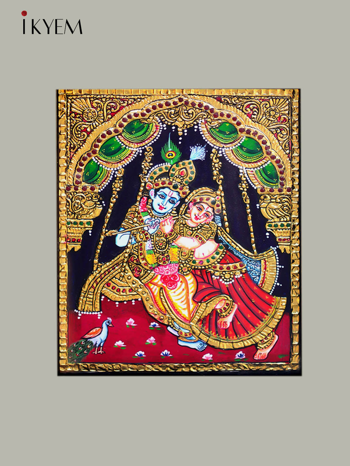 Radha Krishnan - Tanjore Painting 13 * 11 inches