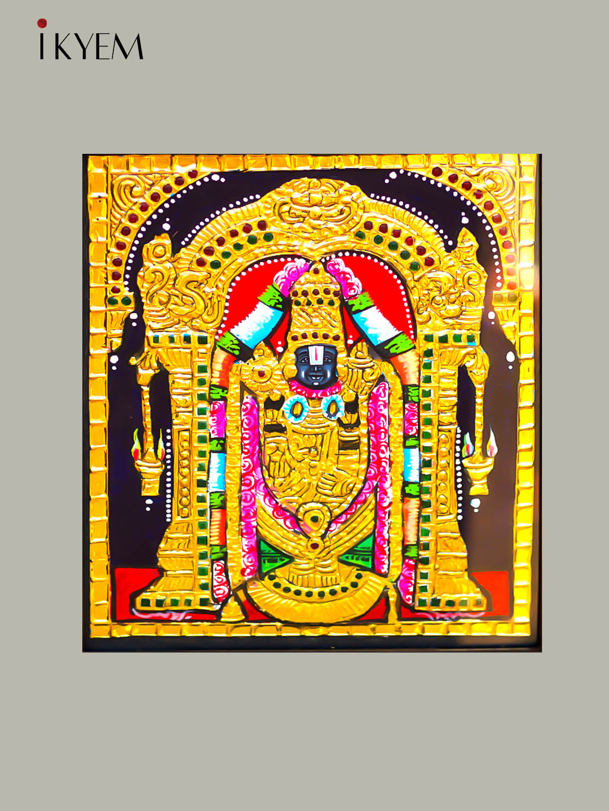 Lord Balaji -   Tanjore Painting 15 * 13 inches