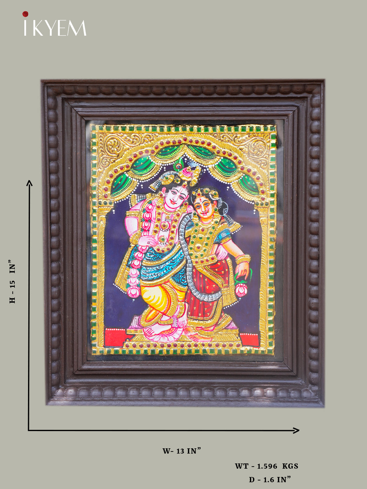 Radha Krishna - Tanjore Painting