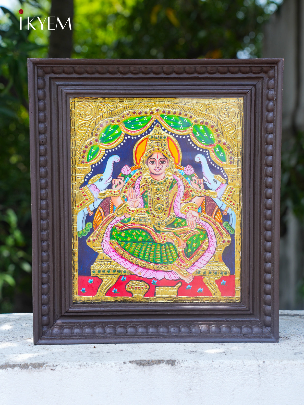 Goddess Gajalakshmi - Tanjore painting