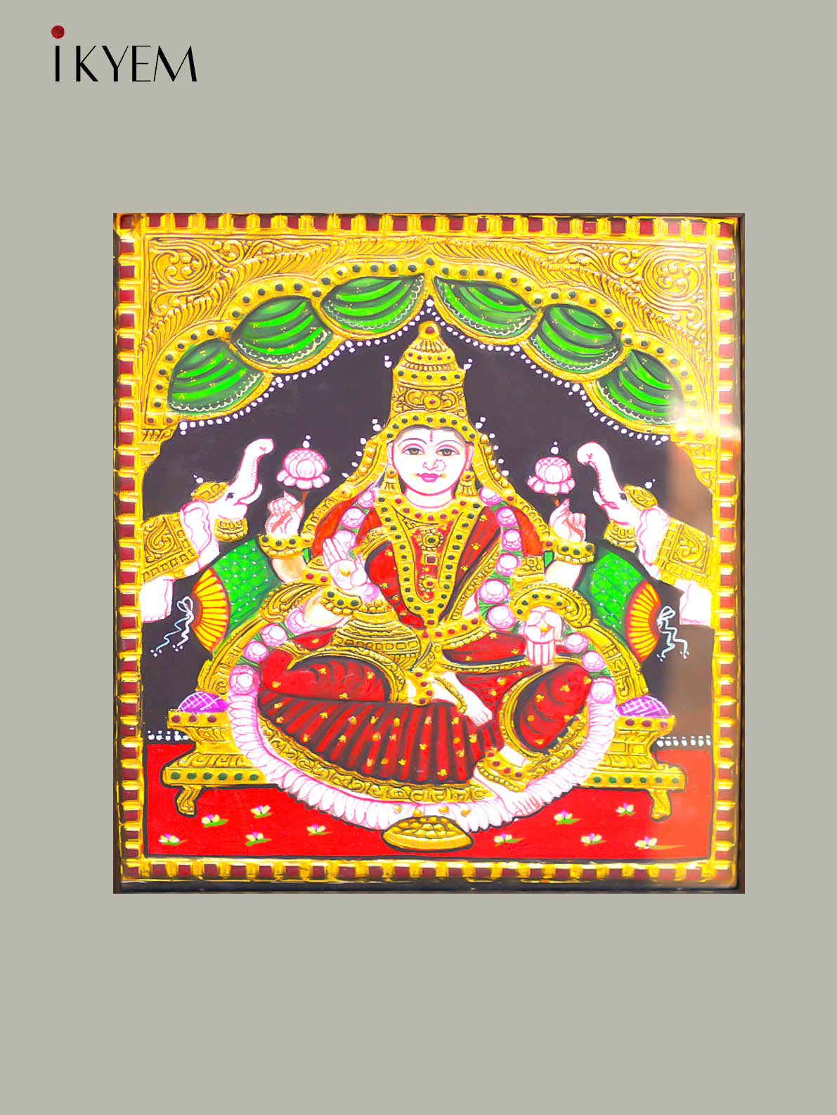 Gaja Lakshmi - Tanjore Painting 18 * 15 inches