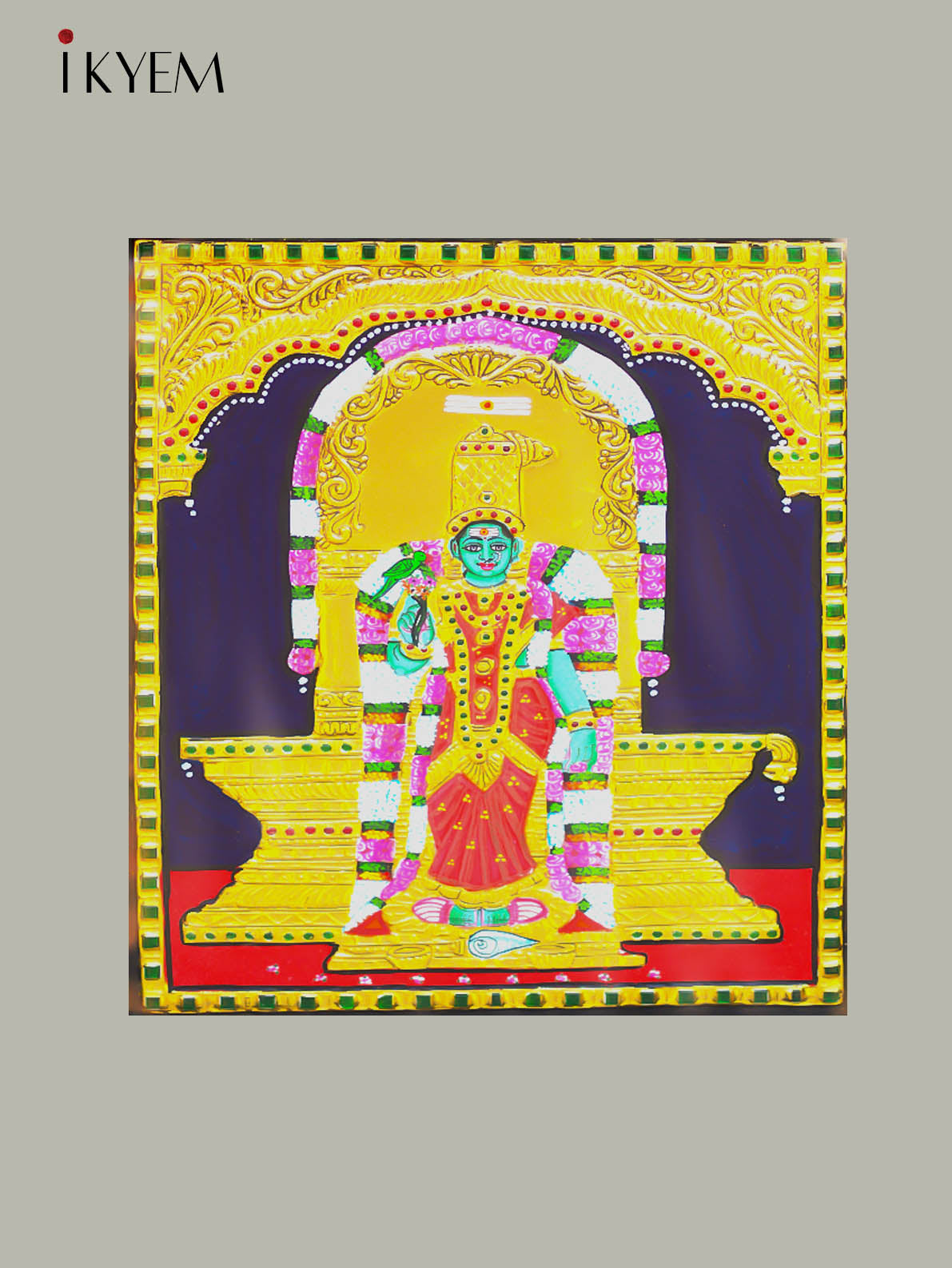 Madurai Meenakshi -   Tanjore Painting 18 * 15 inches