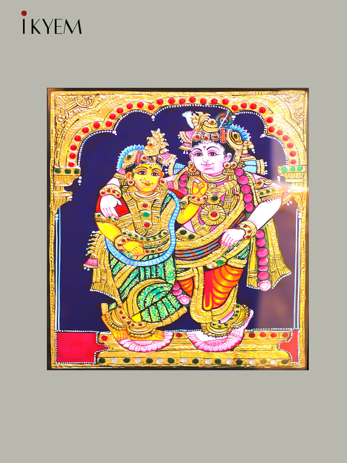 Radha Krishna -  Tanjore Painting 18 * 15 inches