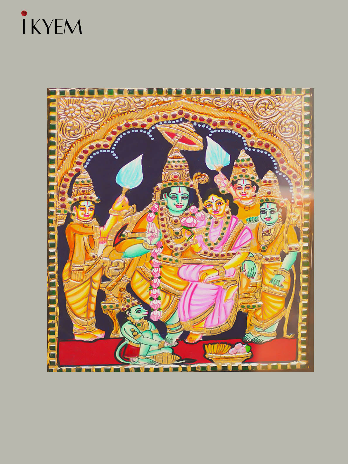 Ram Sita  Laxman  - Tanjore Painting 18 * 15 inches