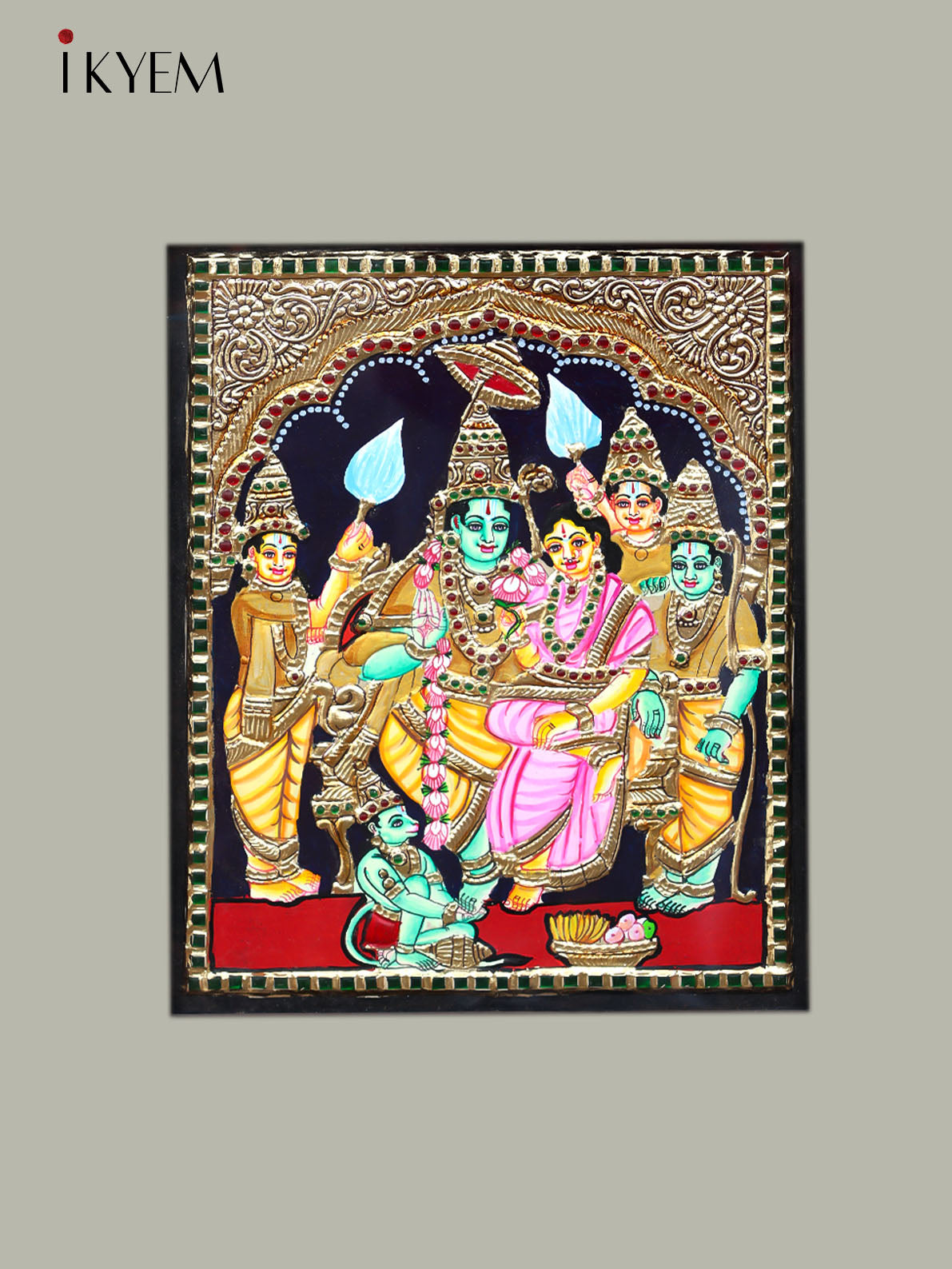 Ram Sita  Laxman  - Tanjore Painting 18 * 15 inches