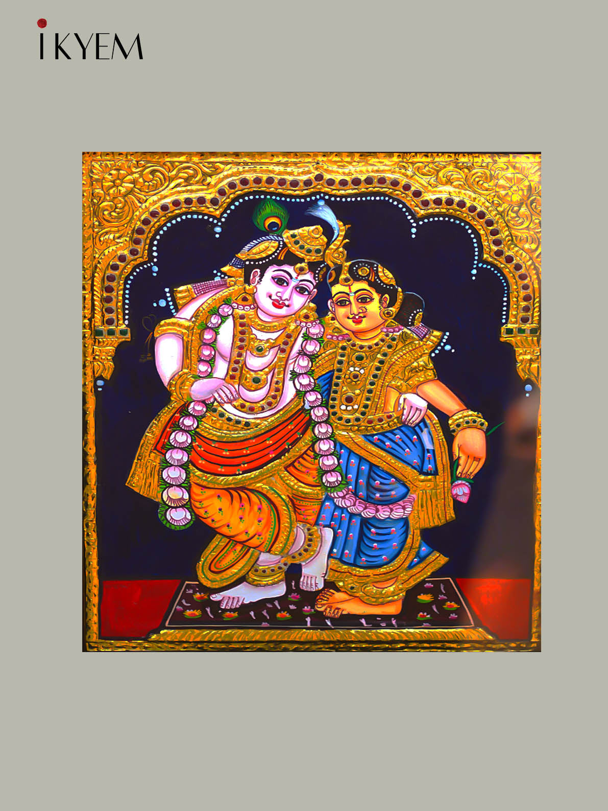 Radha Krishna -   Tanjore Painting 18*15 inches