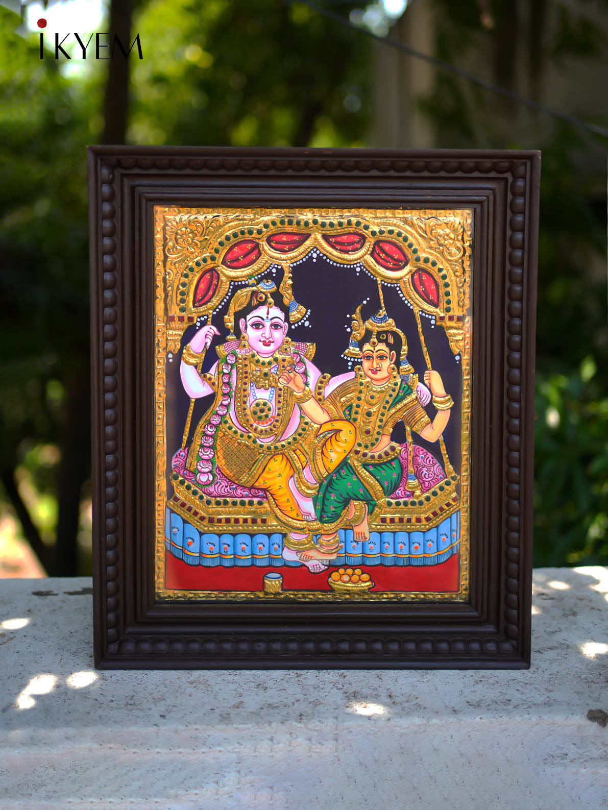 Radha Krishna - Tanjore Painting 18*15 "