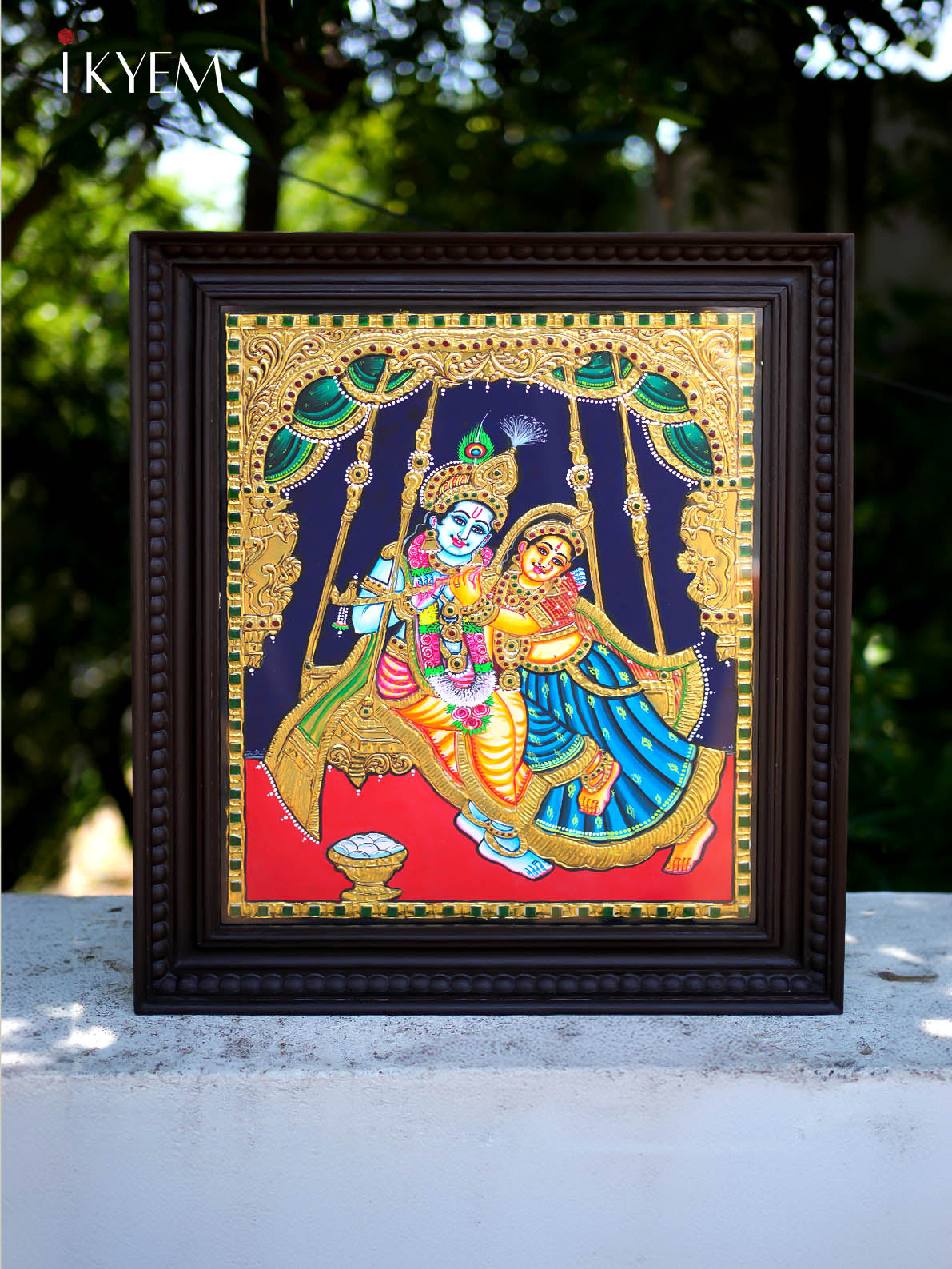 Radha Krishna - Tanjore painting