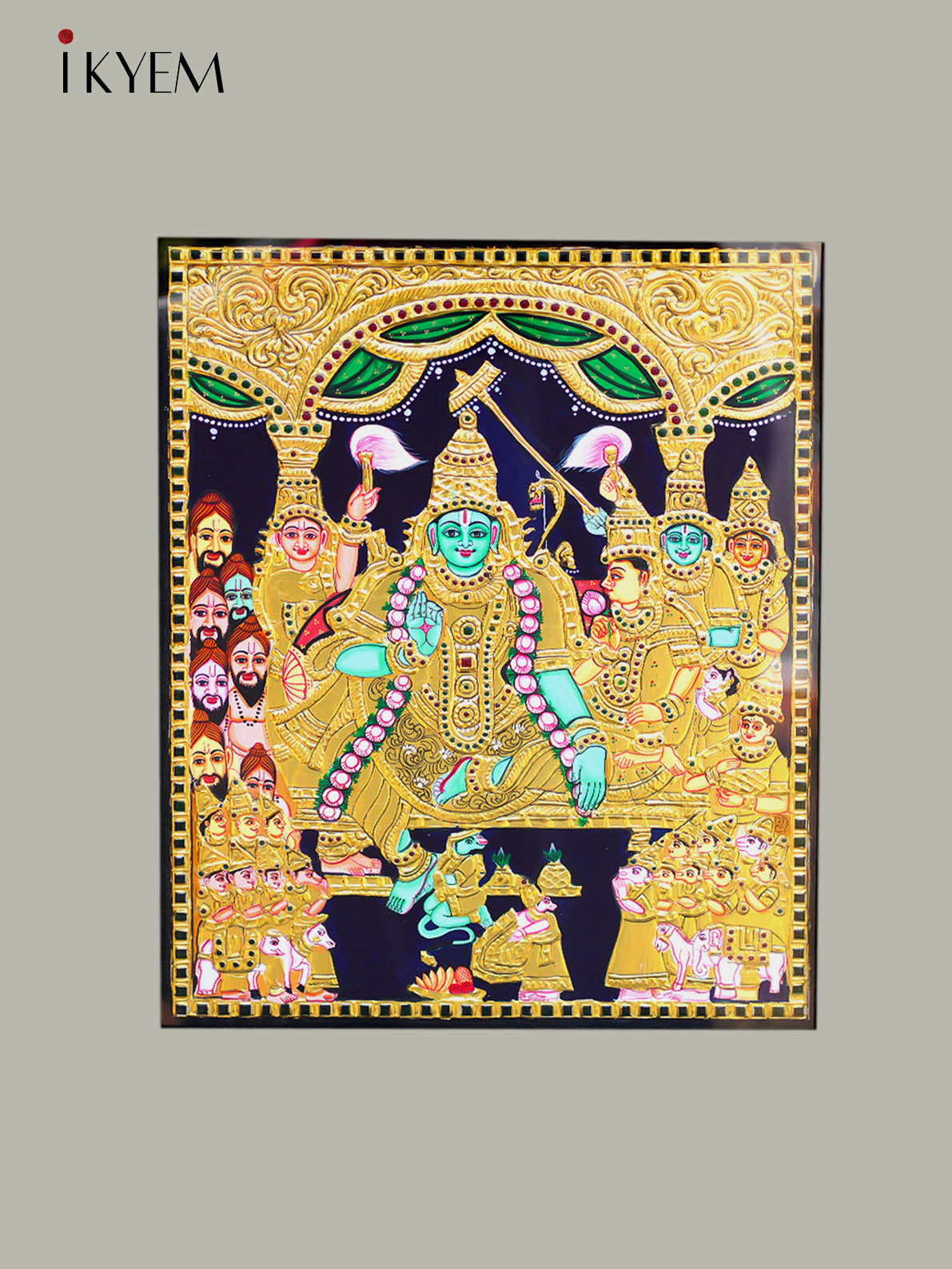 Ramar pattabhisekam - Tanjore Painting