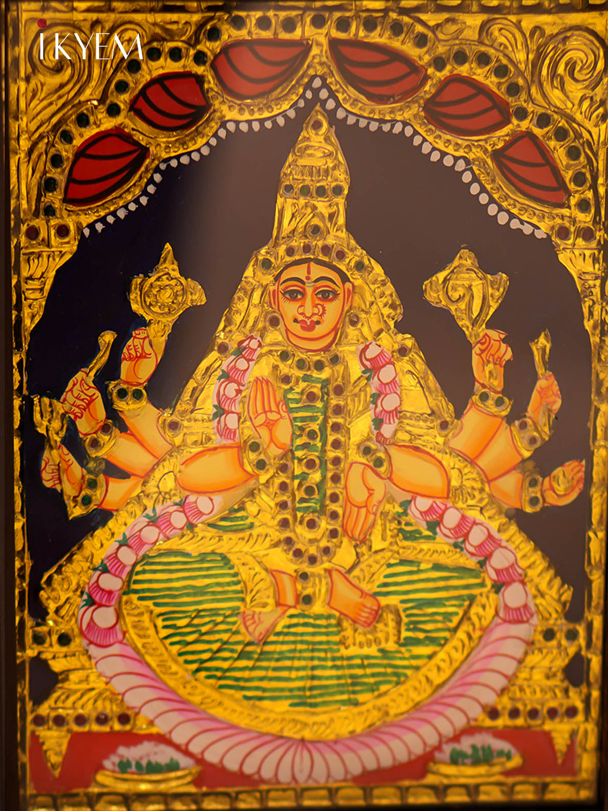 Ashtalakshmi - Tanjore Painting (51*11 inches)