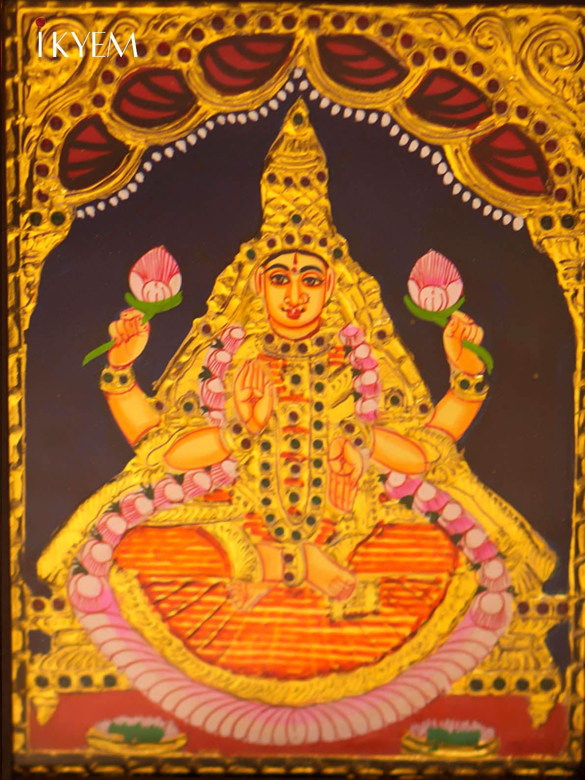 Ashtalakshmi - Tanjore Painting (51*11 inches)