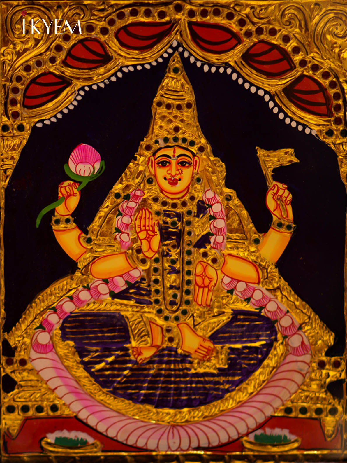 Ashtalakshmi - Tanjore Painting (51*11 inches)