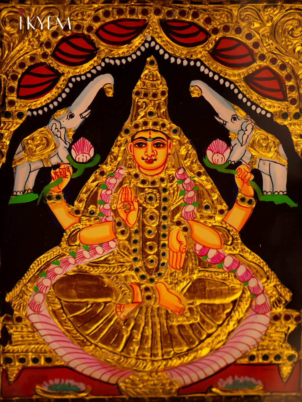 Ashtalakshmi - Tanjore Painting (51*11 inches)