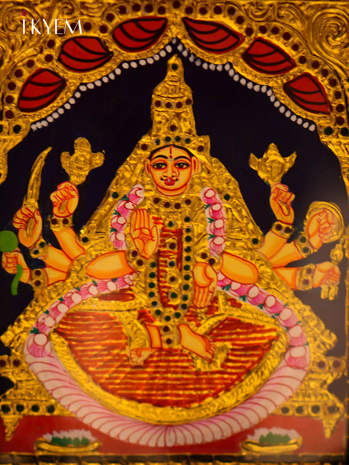 Ashtalakshmi - Tanjore Painting (51*11 inches)