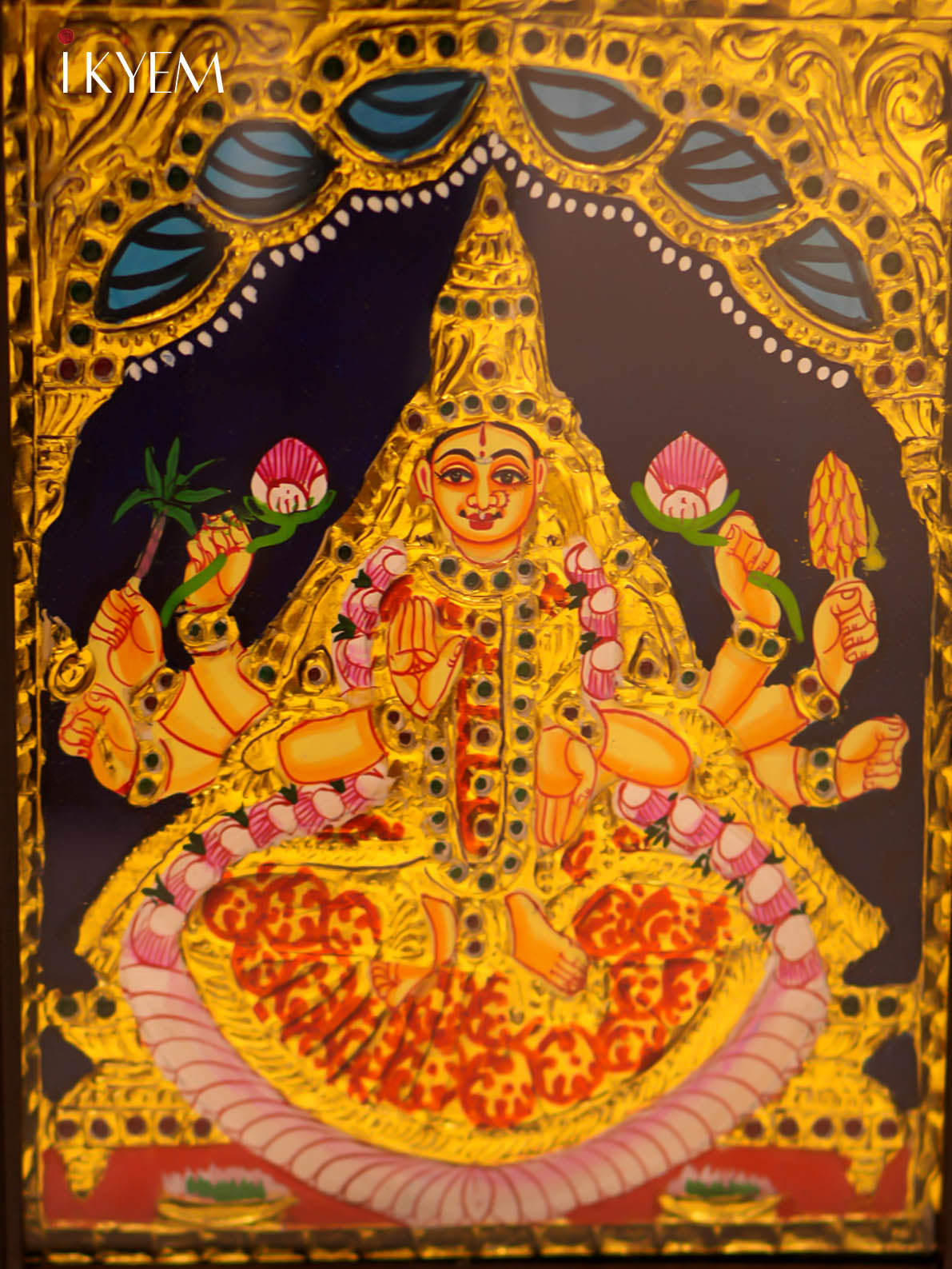 Ashtalakshmi - Tanjore Painting (51*11 inches)