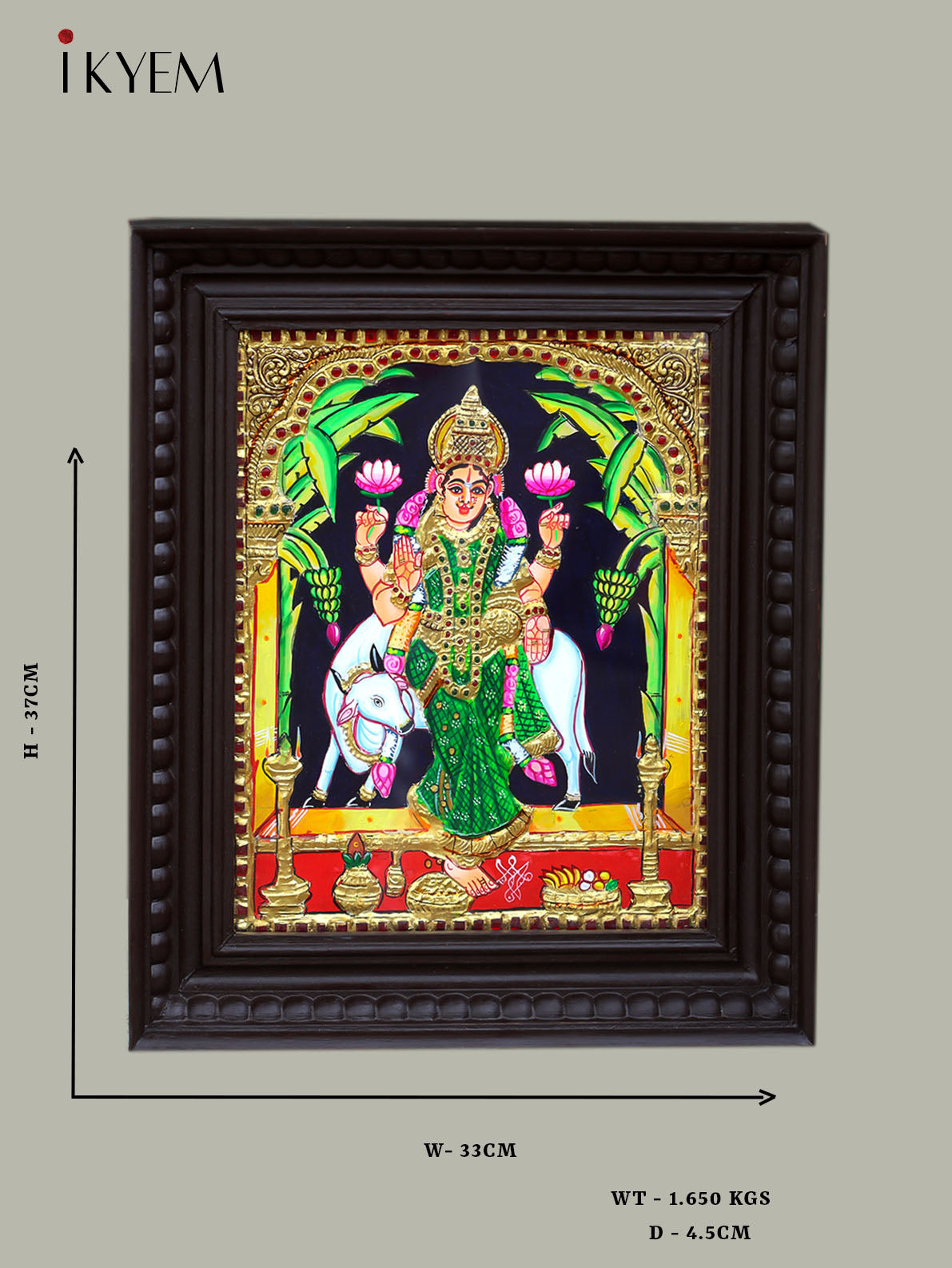 Goddess Gruha Lakshmi - Tanjore Painting