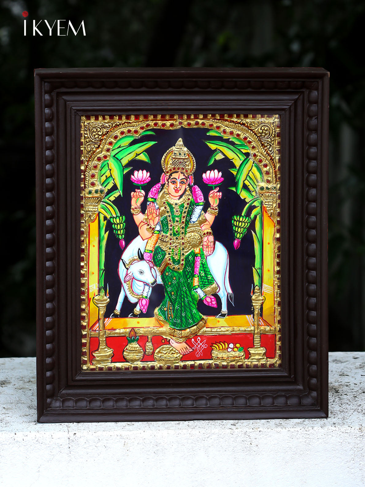 Goddess Gruha Lakshmi - Tanjore Painting