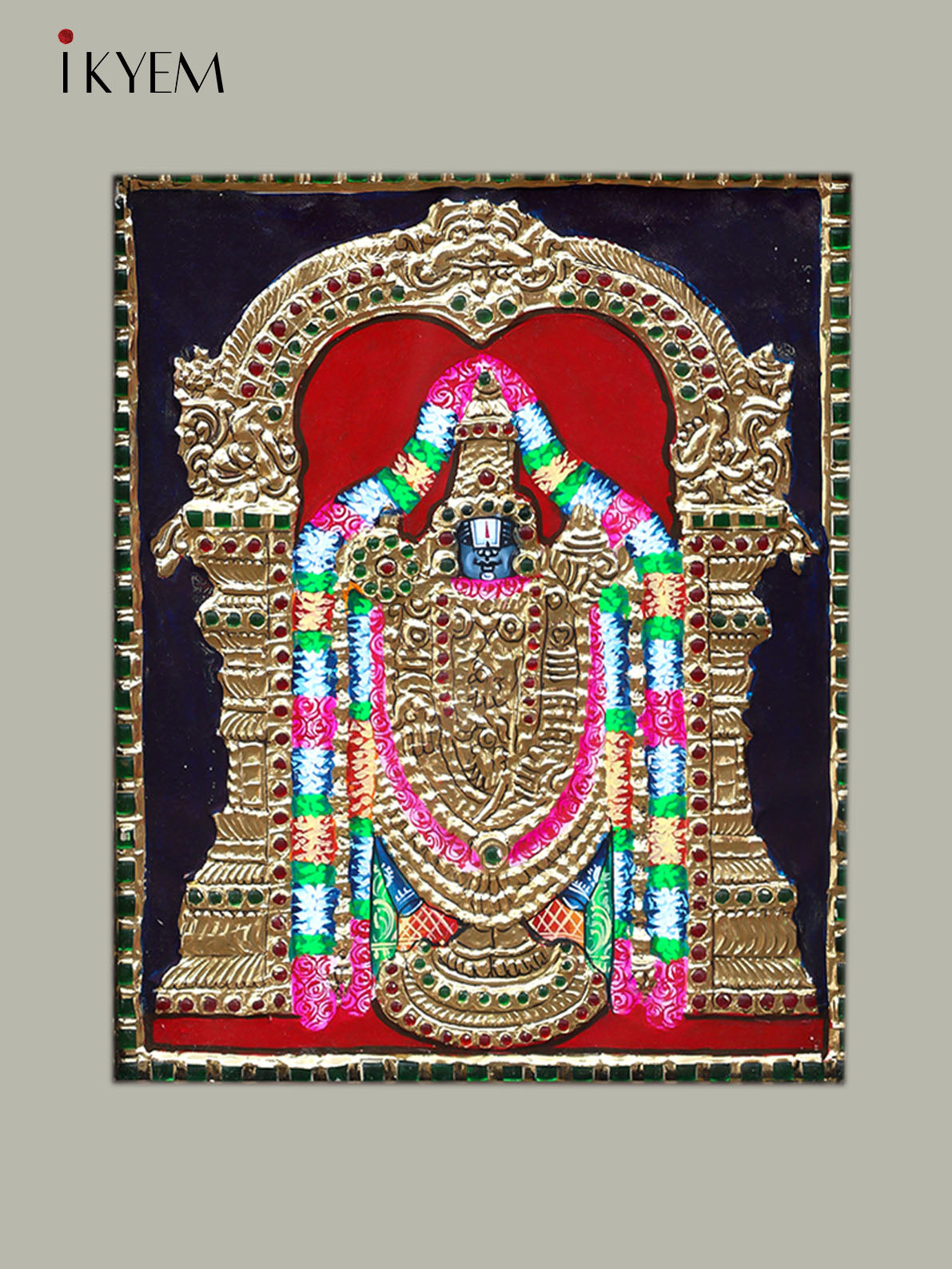 Lord Balaji - Tanjore Painting