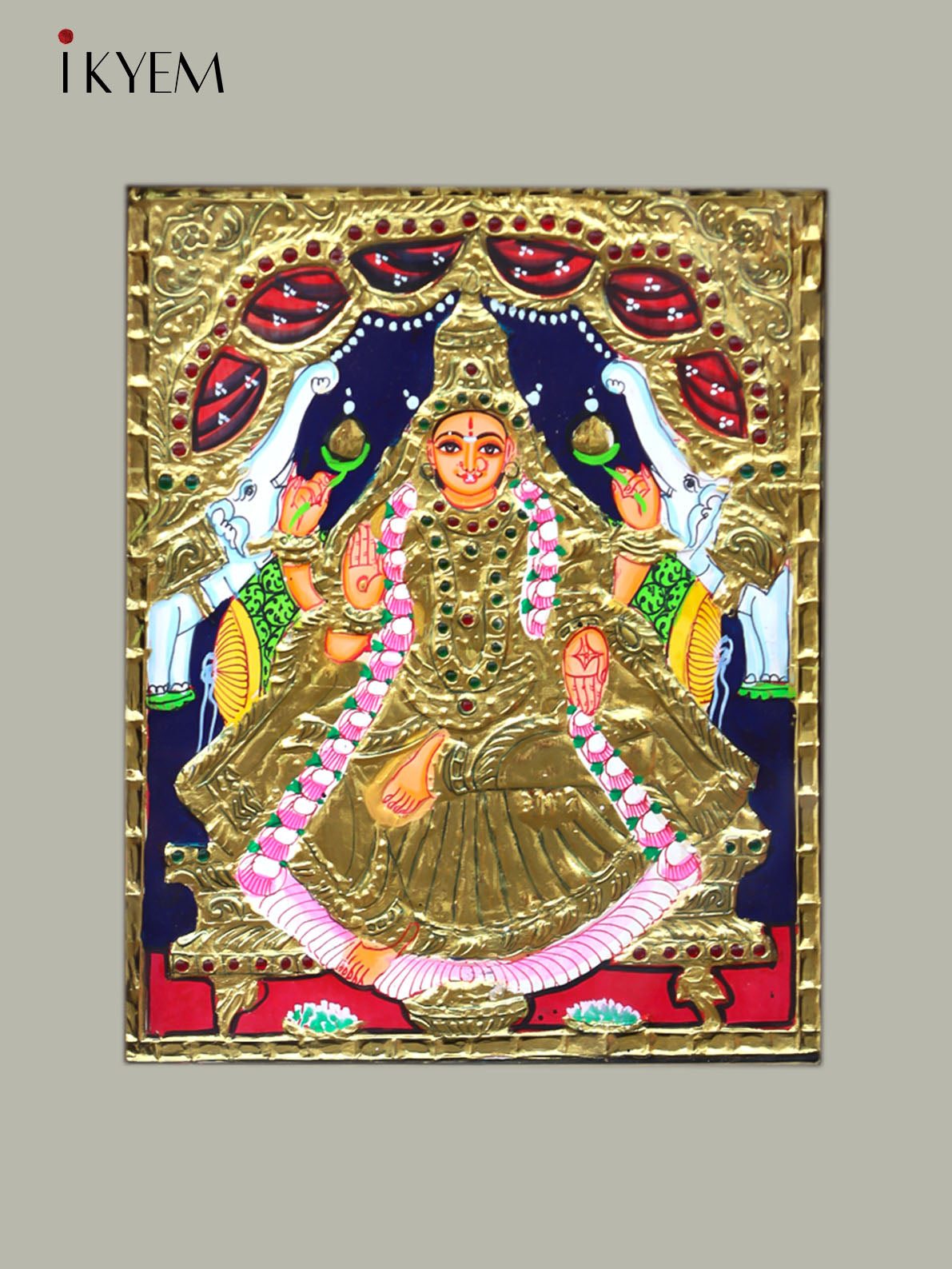 Goddess Gajalakshmi - Tanjore Painting