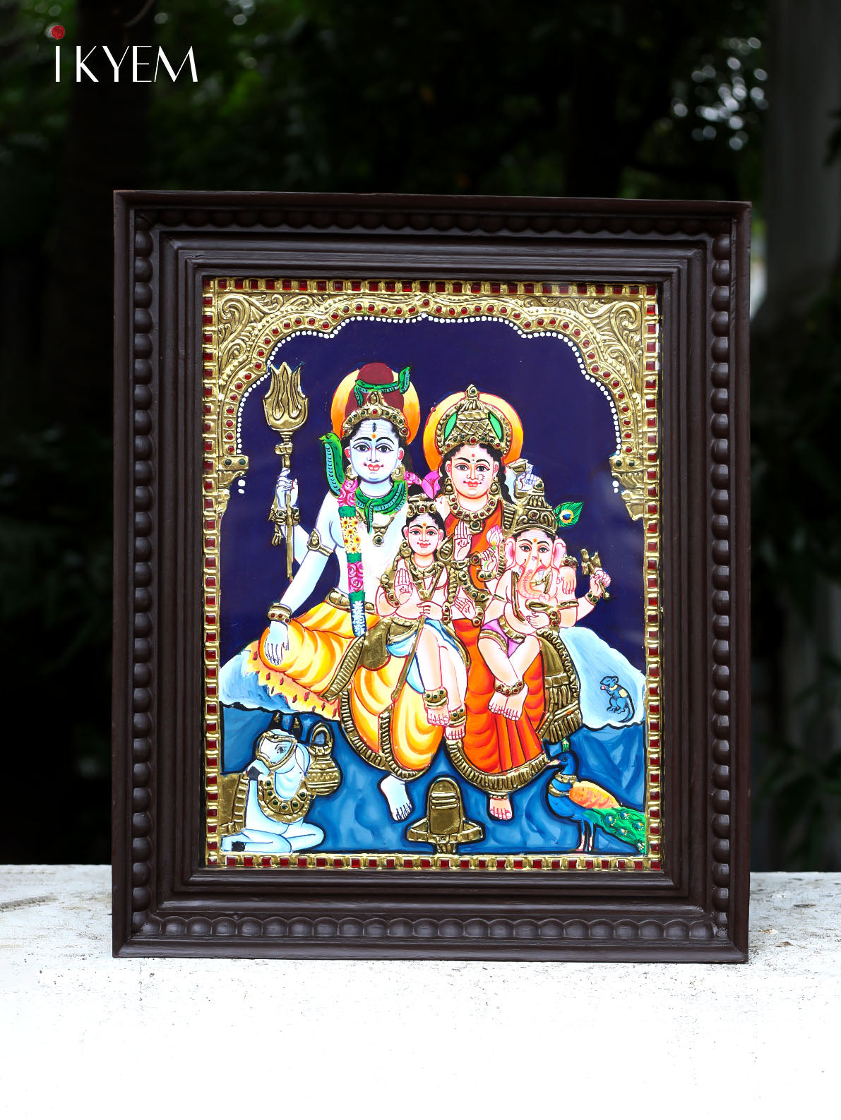 Shiva Parvathy Ganesha Murugan - Tanjore Painting