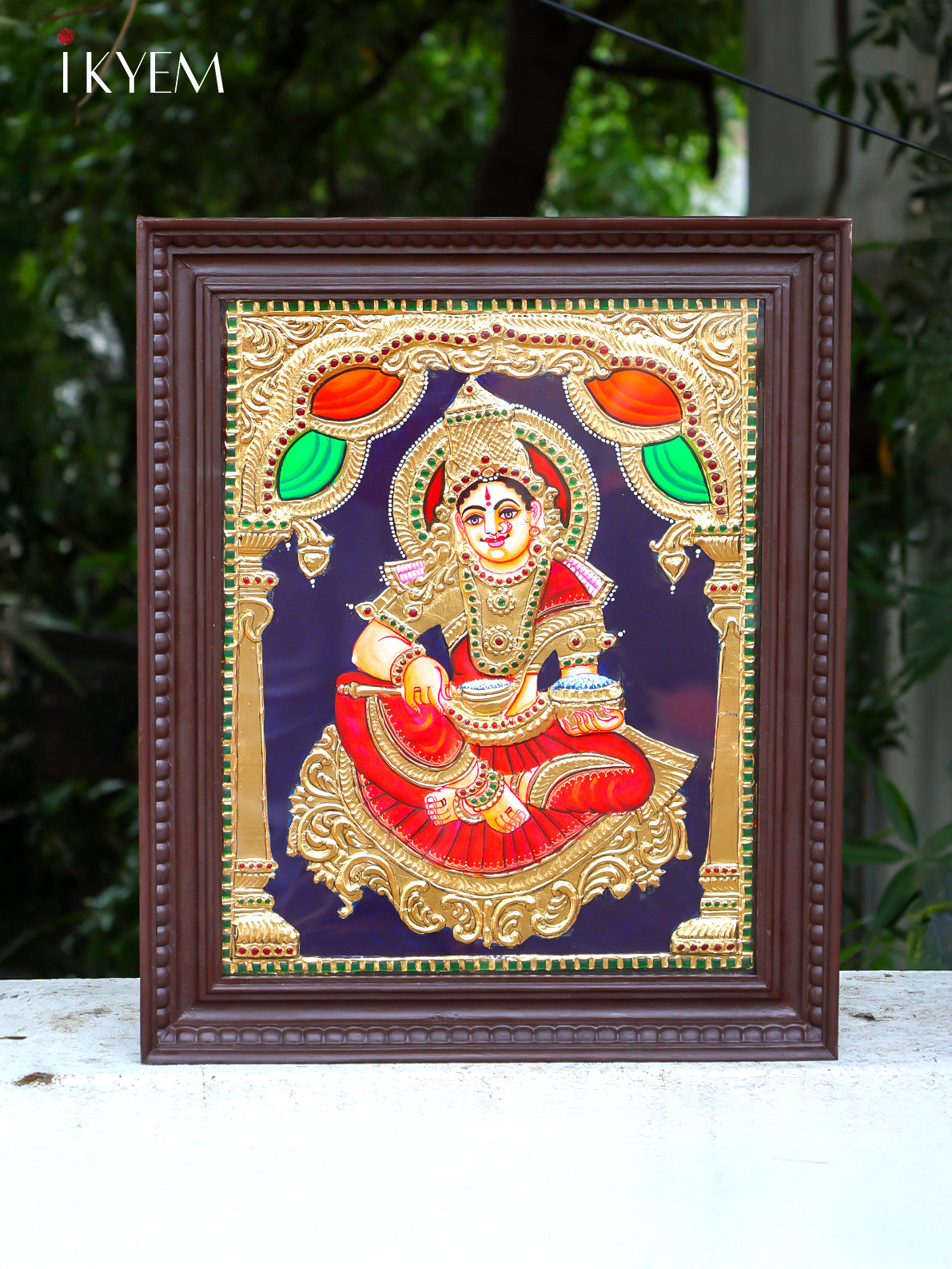 Goddess Annapoorani - Tanjore painting