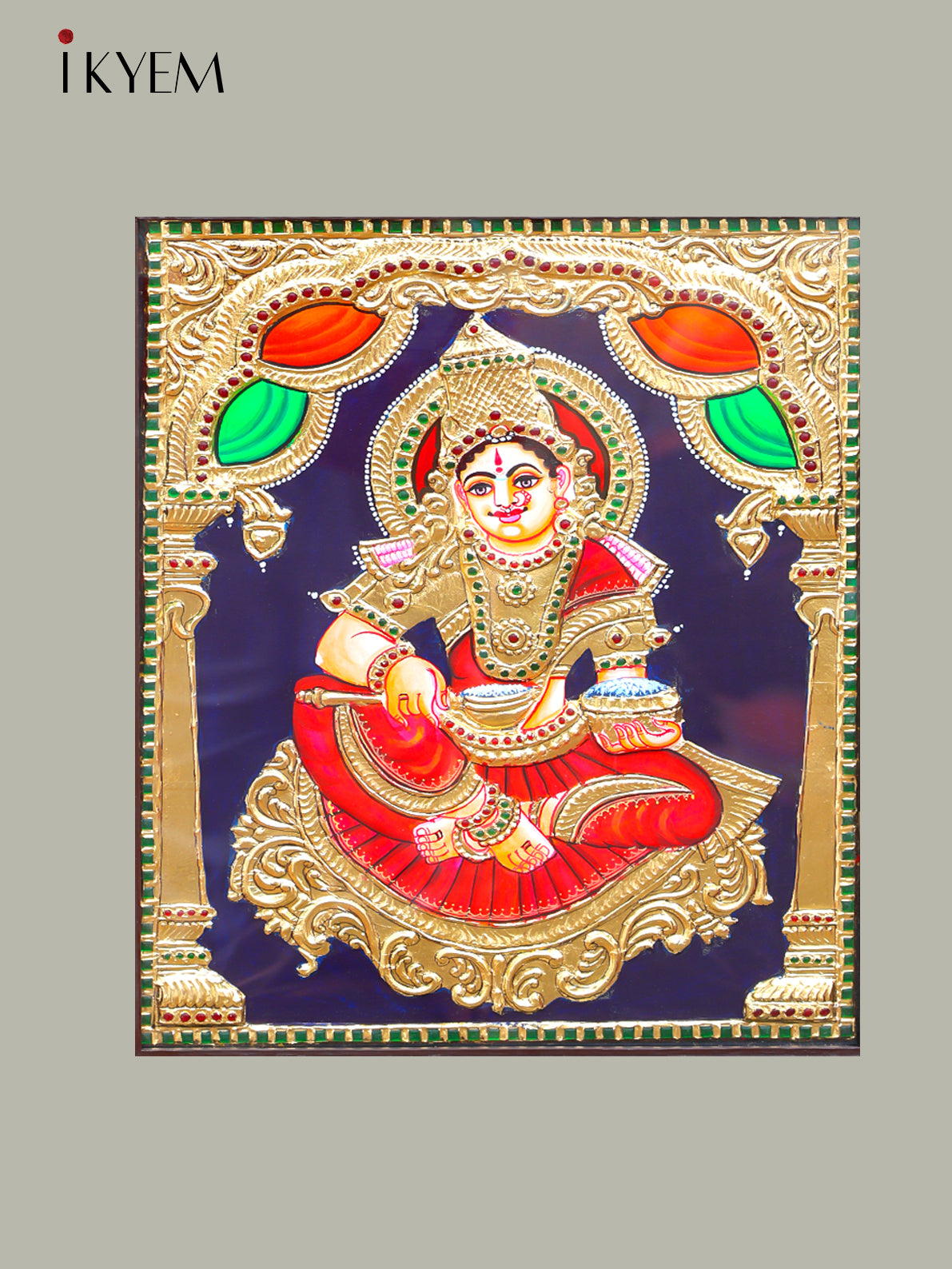 Goddess Annapoorani - Tanjore painting